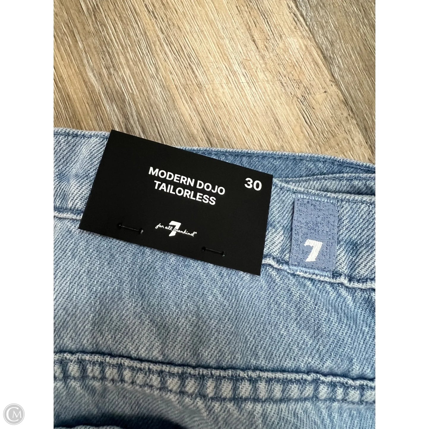 Jeans Wide Leg By 7 For All Mankind In Blue Denim, Size: 10
