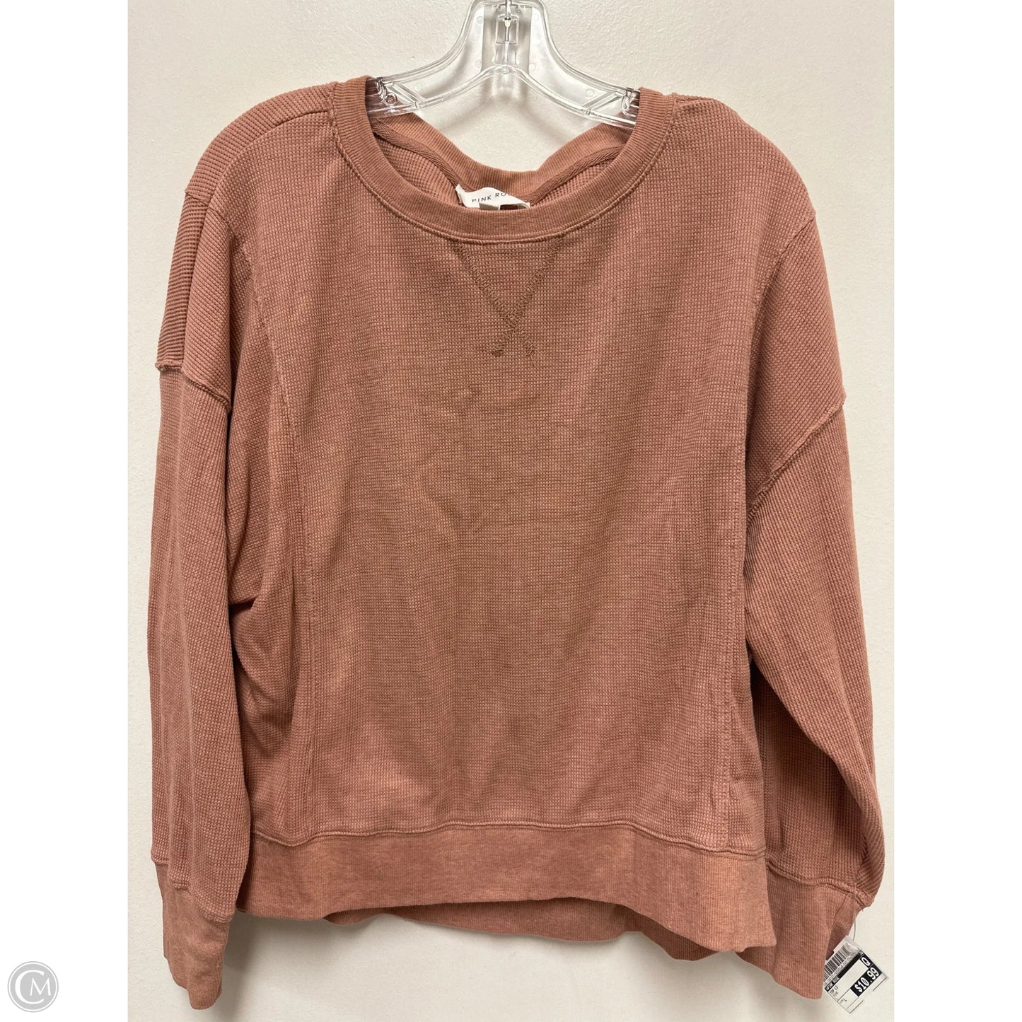 Top Long Sleeve By Pink Rose In Pink, Size: L