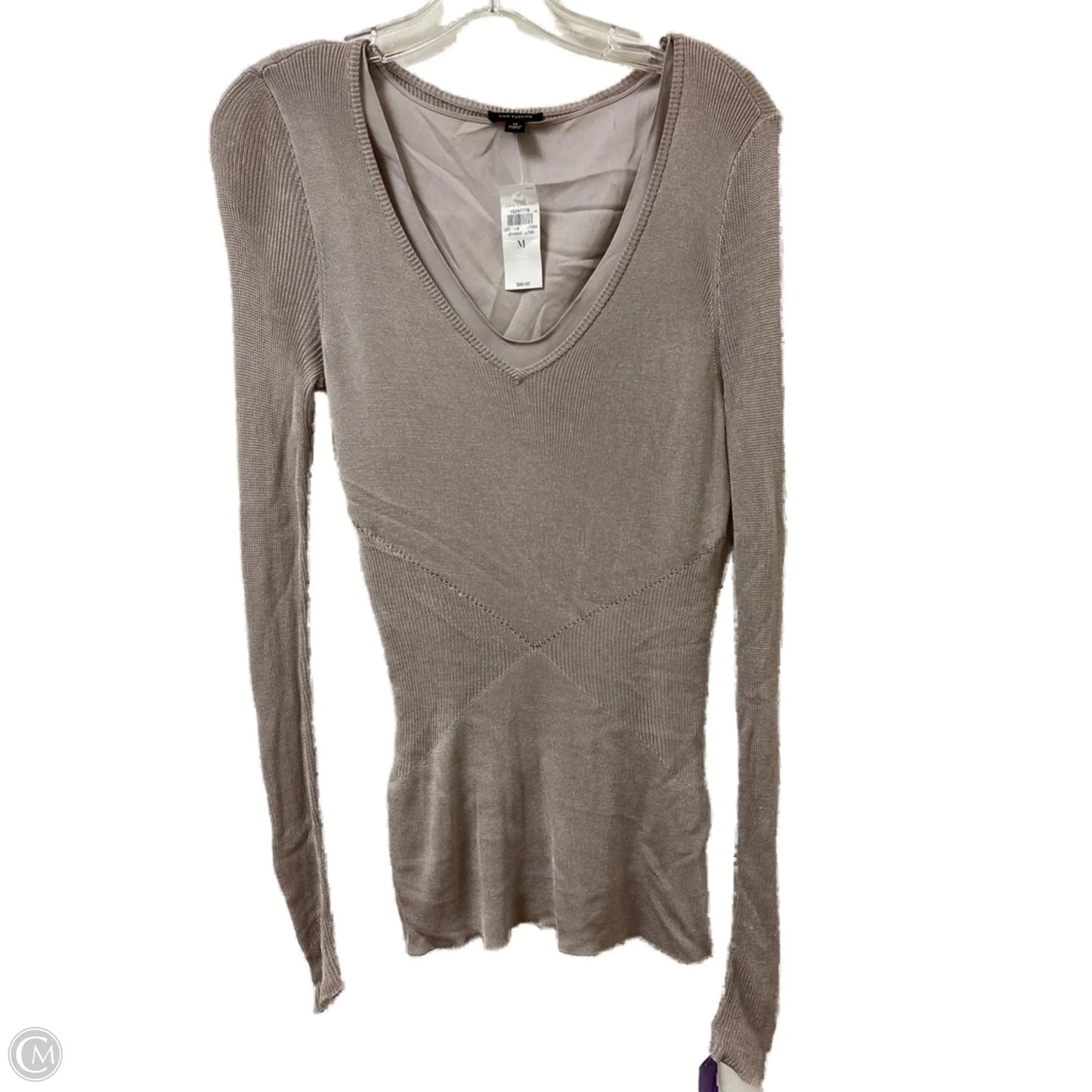 Sweater By Ann Taylor In Tan, Size: M