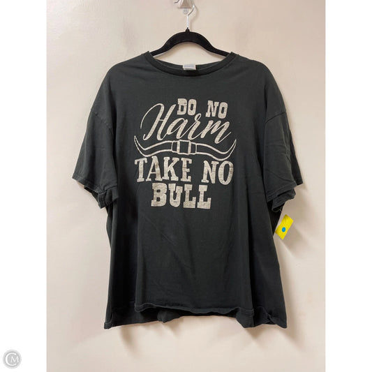 Top Short Sleeve By Clothes Mentor In Black, Size: 2x