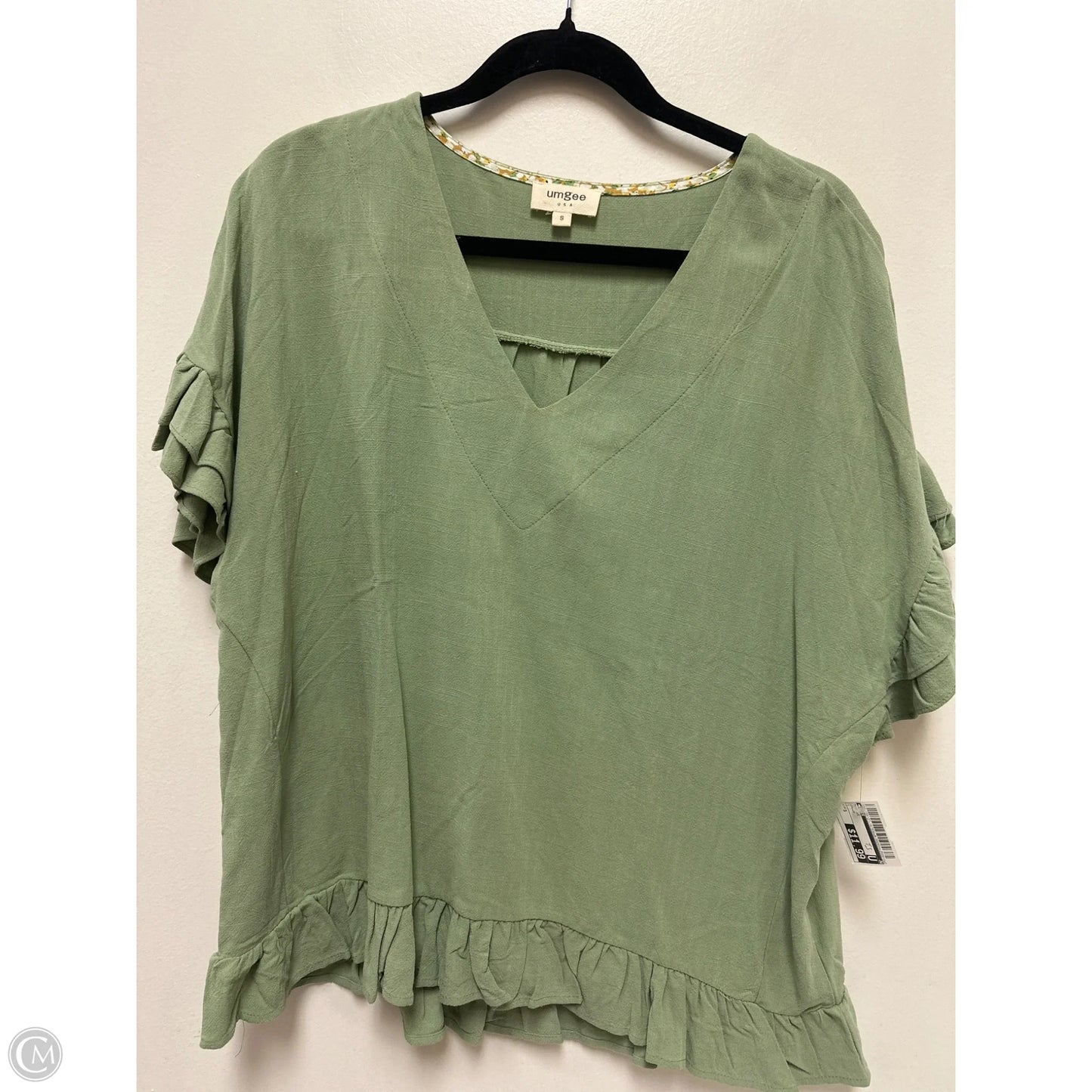 Top Short Sleeve By Umgee In Green, Size: S