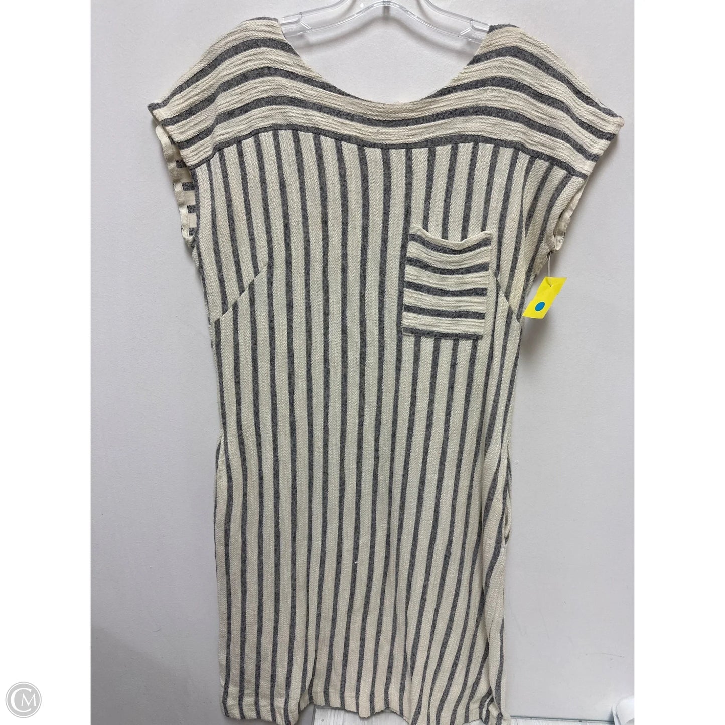 Dress Casual Midi By Olive And Oak In Cream & Grey, Size: L