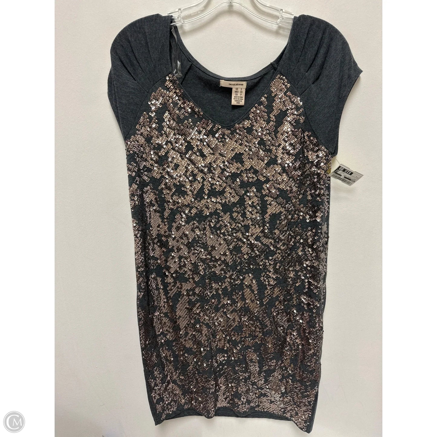 Dress Casual Midi By Dkny In Grey, Size: S