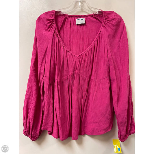 Top Long Sleeve By Old Navy In Pink, Size: S