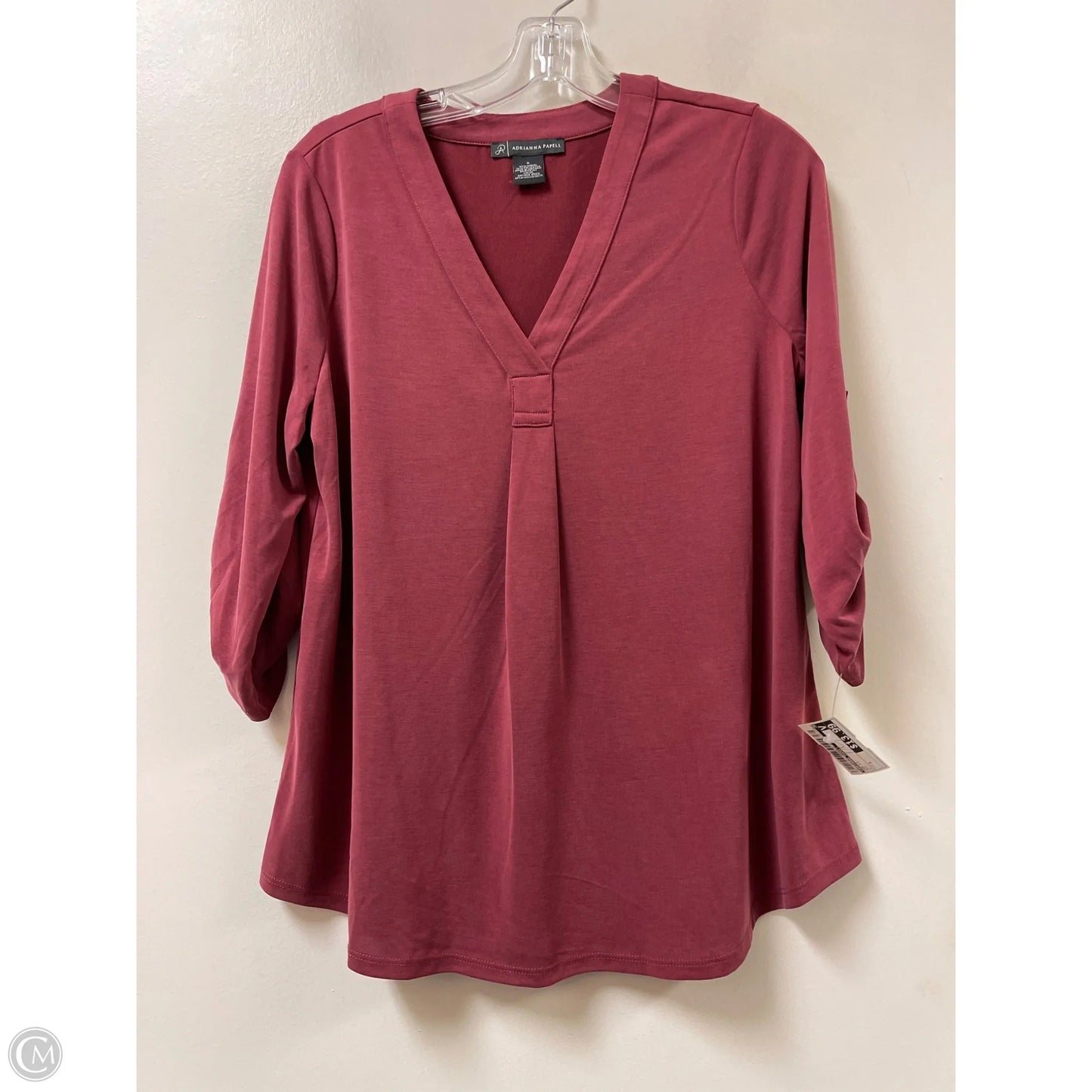 Top Long Sleeve By Adrianna Papell In Red, Size: S