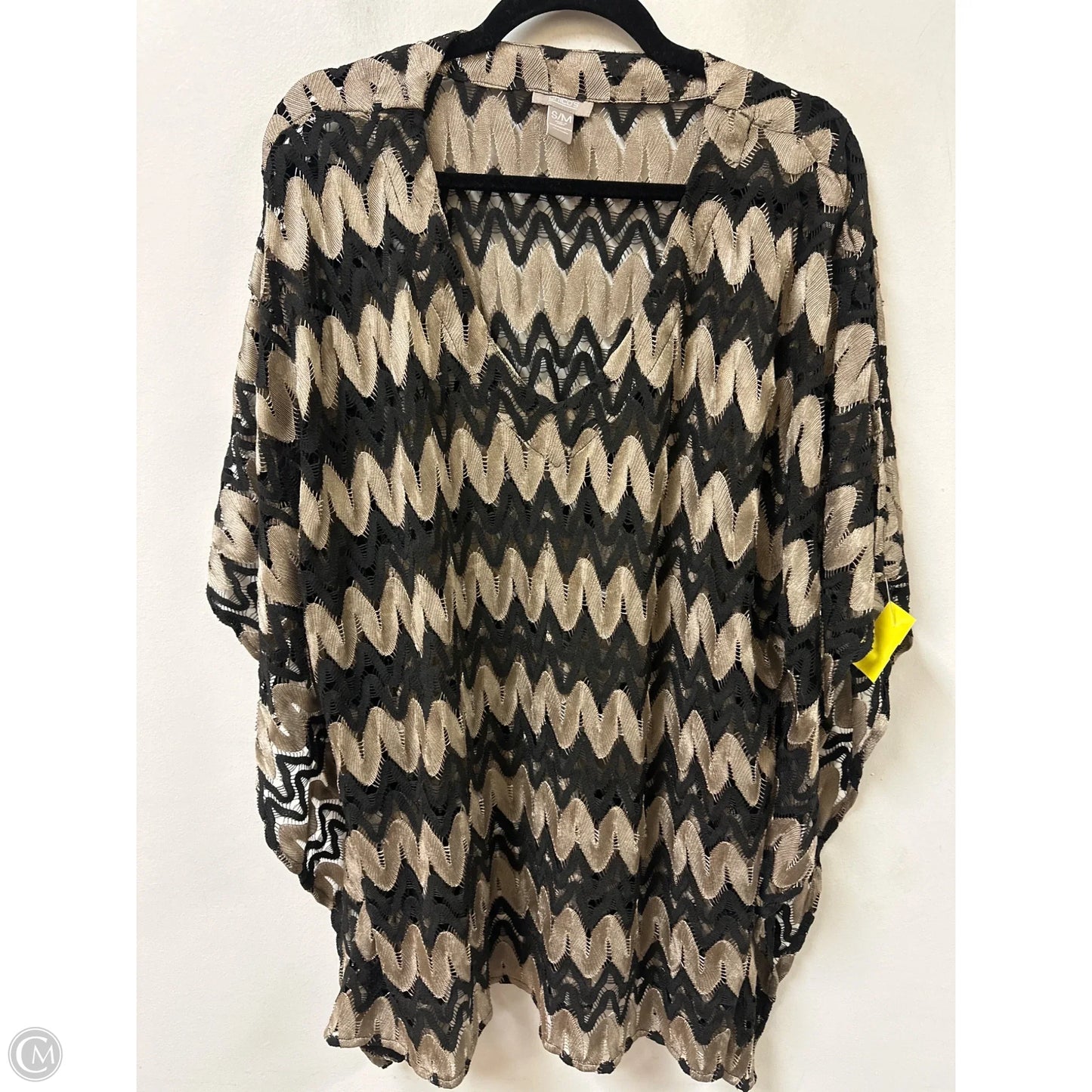 Top Short Sleeve By Chicos In Brown & Cream, Size: M