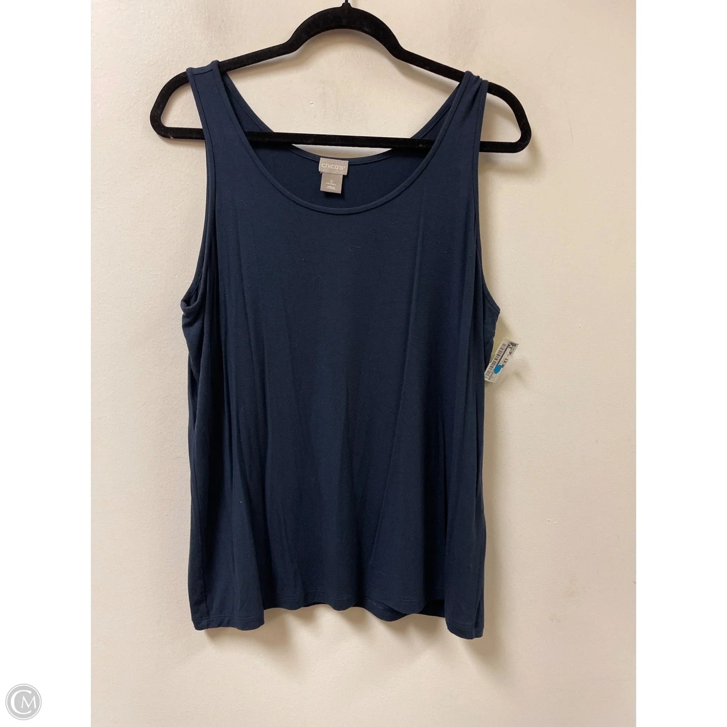 Top Sleeveless By Chicos In Navy, Size: L