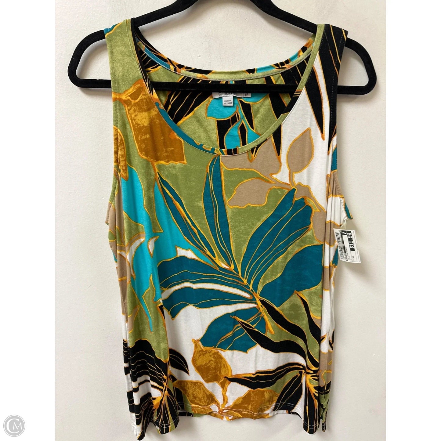 Top Sleeveless By Chicos In Multi-colored, Size: Xl