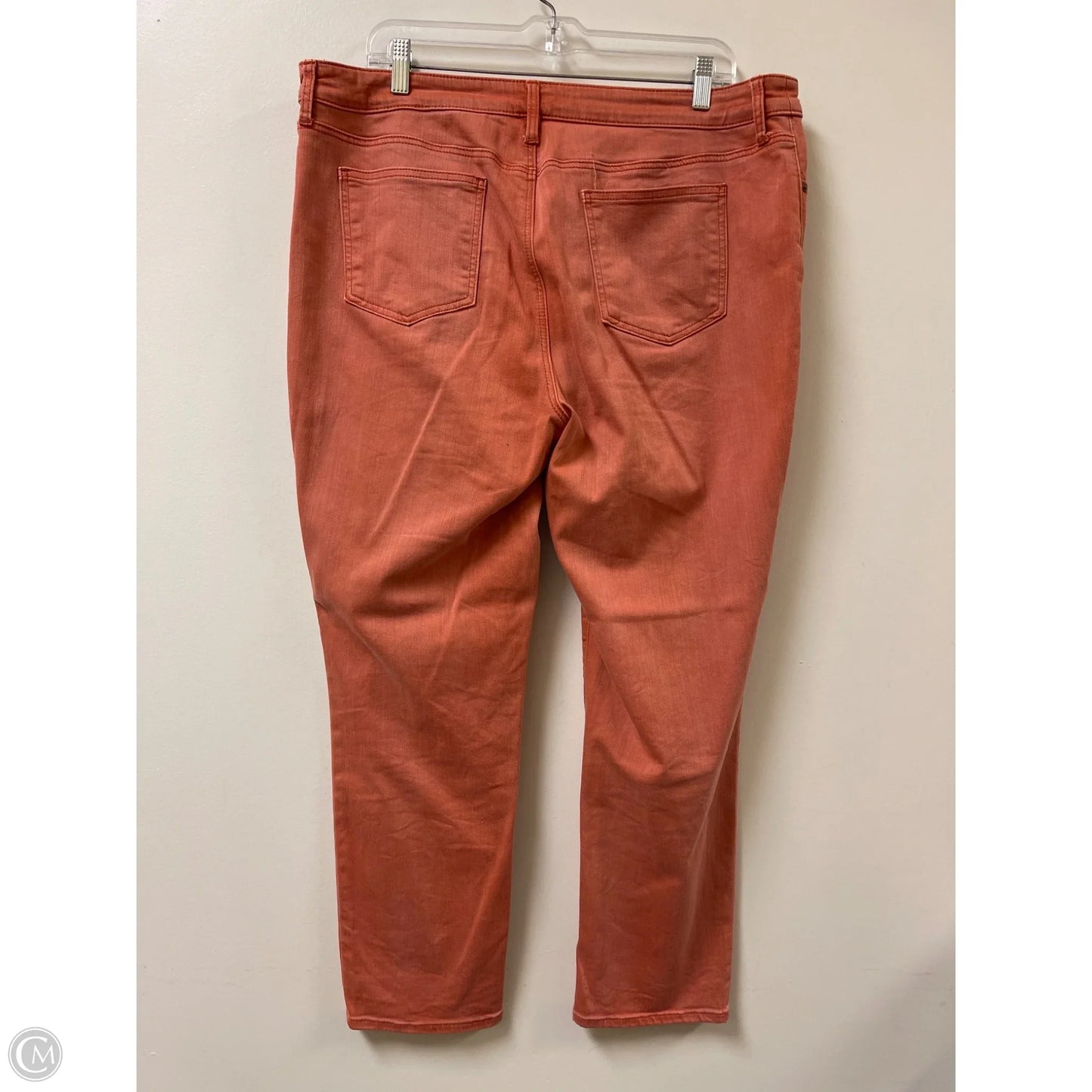 Jeans Straight By Chicos In Orange, Size: 14