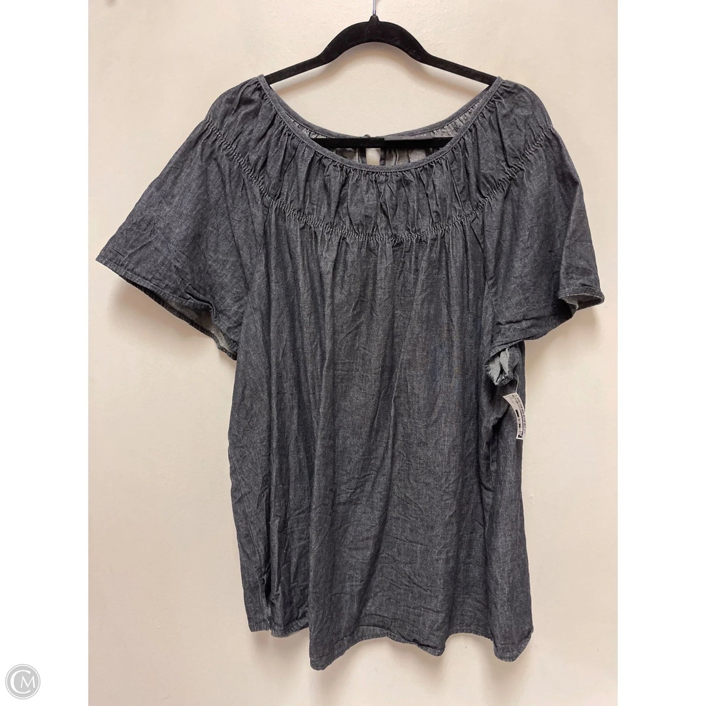 Top Short Sleeve By Lane Bryant In Grey, Size: 2x