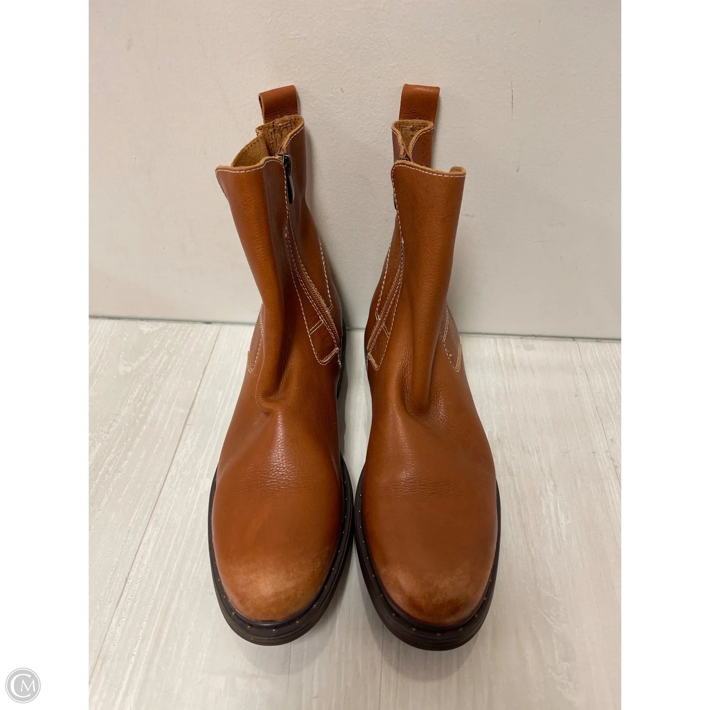 Boots Ankle Flats By Franco Sarto In Brown, Size: 11