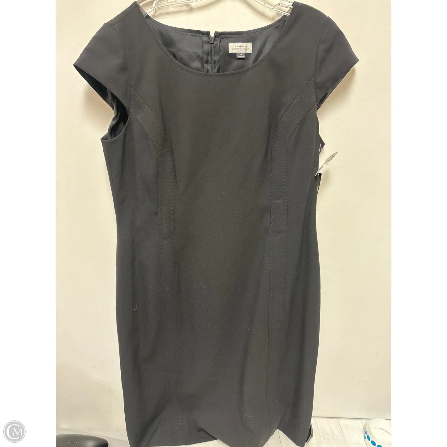 Dress Work By Tahari By Arthur Levine In Black, Size: Xl