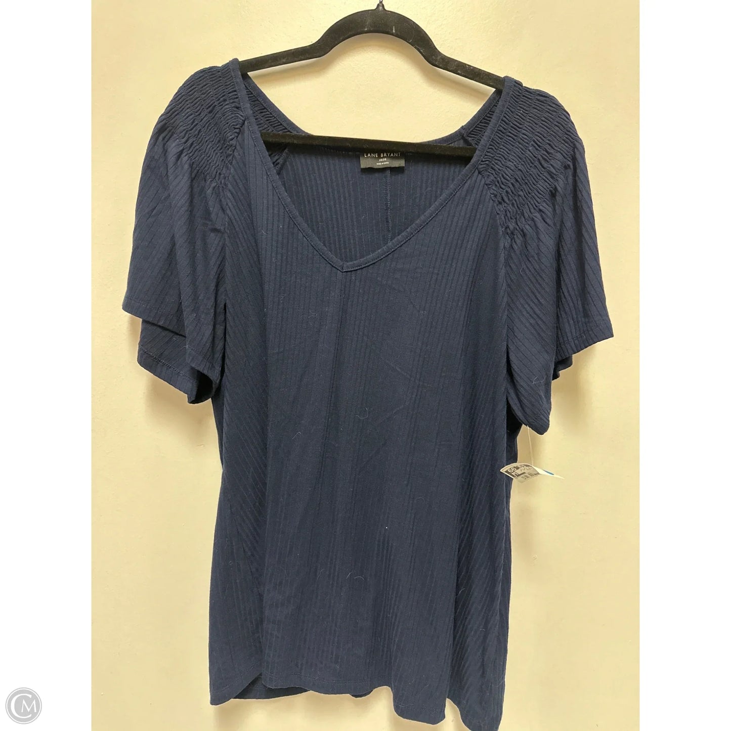 Top Short Sleeve By Lane Bryant In Navy, Size: 2x