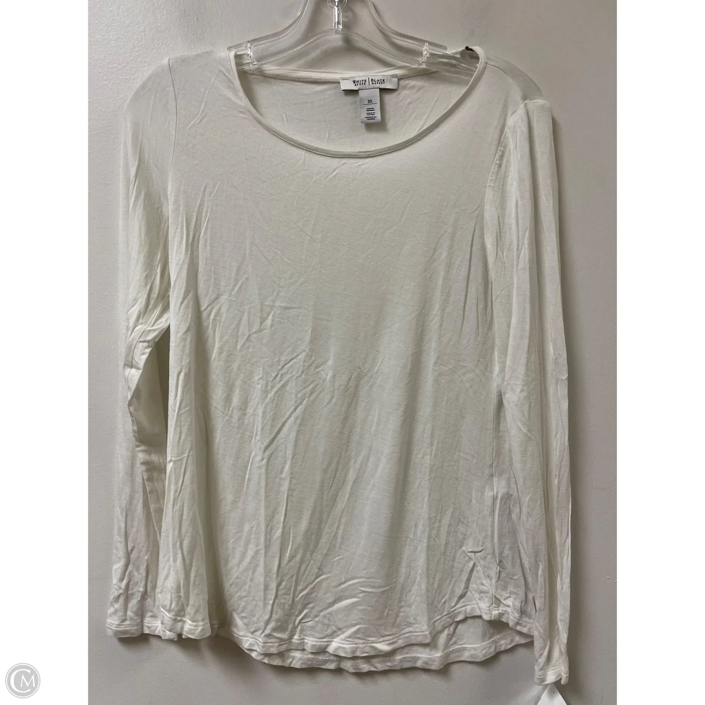 Top Long Sleeve Basic By White House Black Market In White, Size: Xs