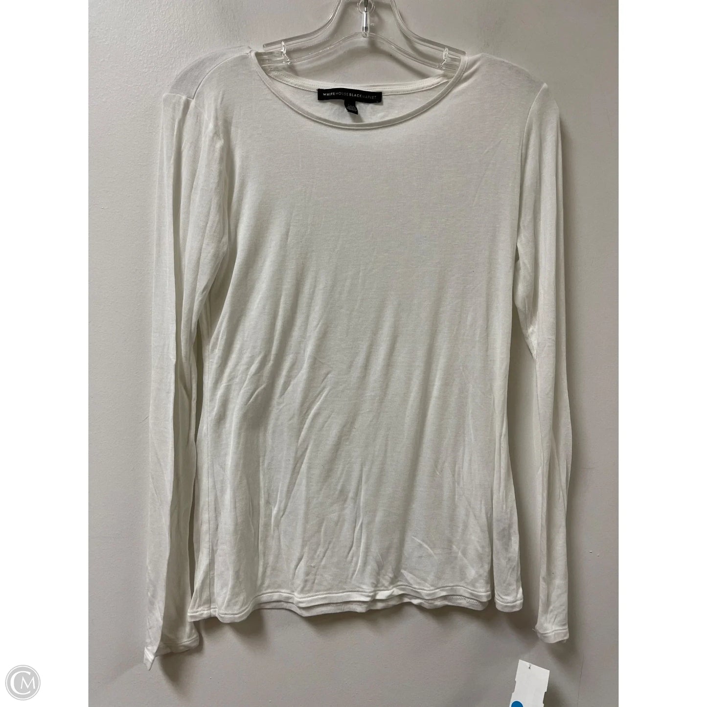 Top Long Sleeve Basic By White House Black Market In White, Size: S