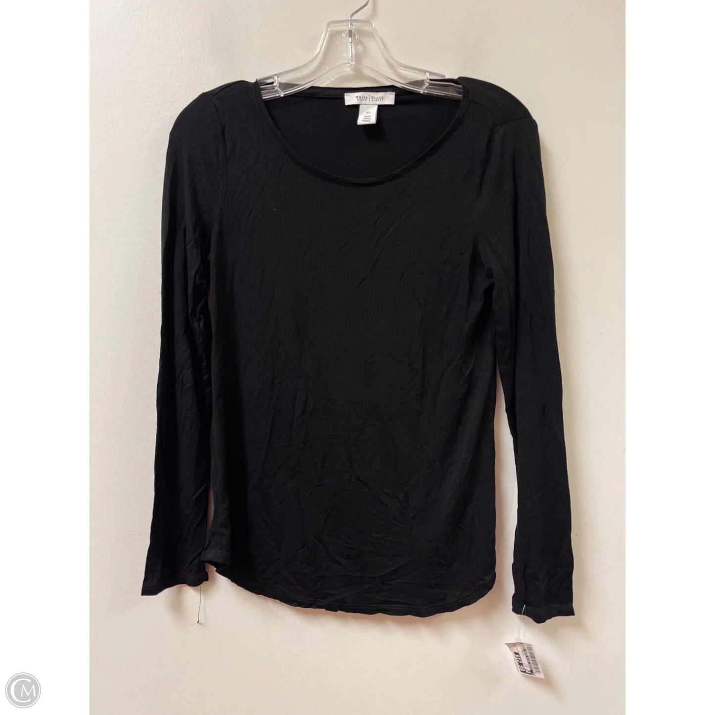 Top Long Sleeve Basic By White House Black Market In Black, Size: Xs