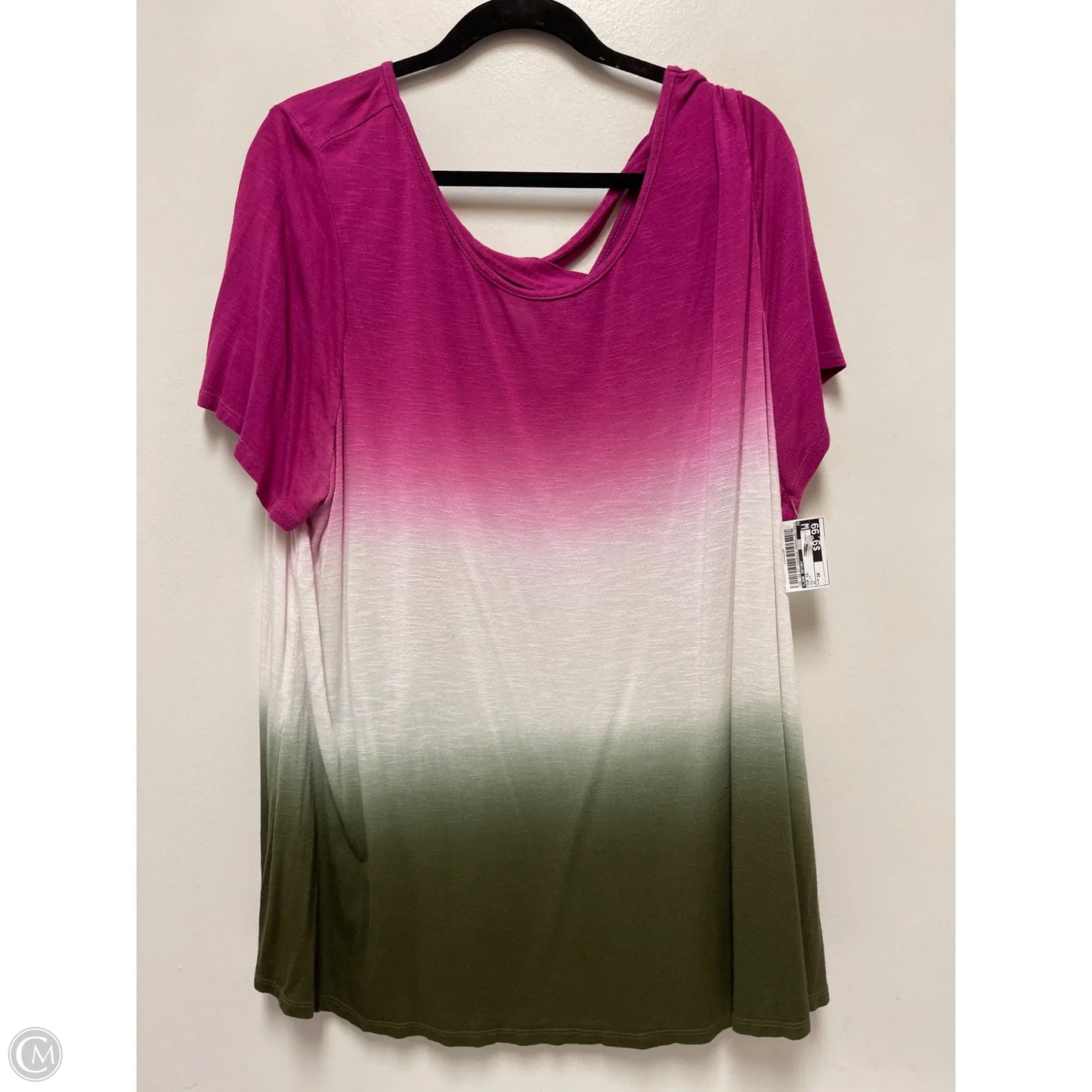 Top Short Sleeve By Lane Bryant In Multi-colored, Size: 3x