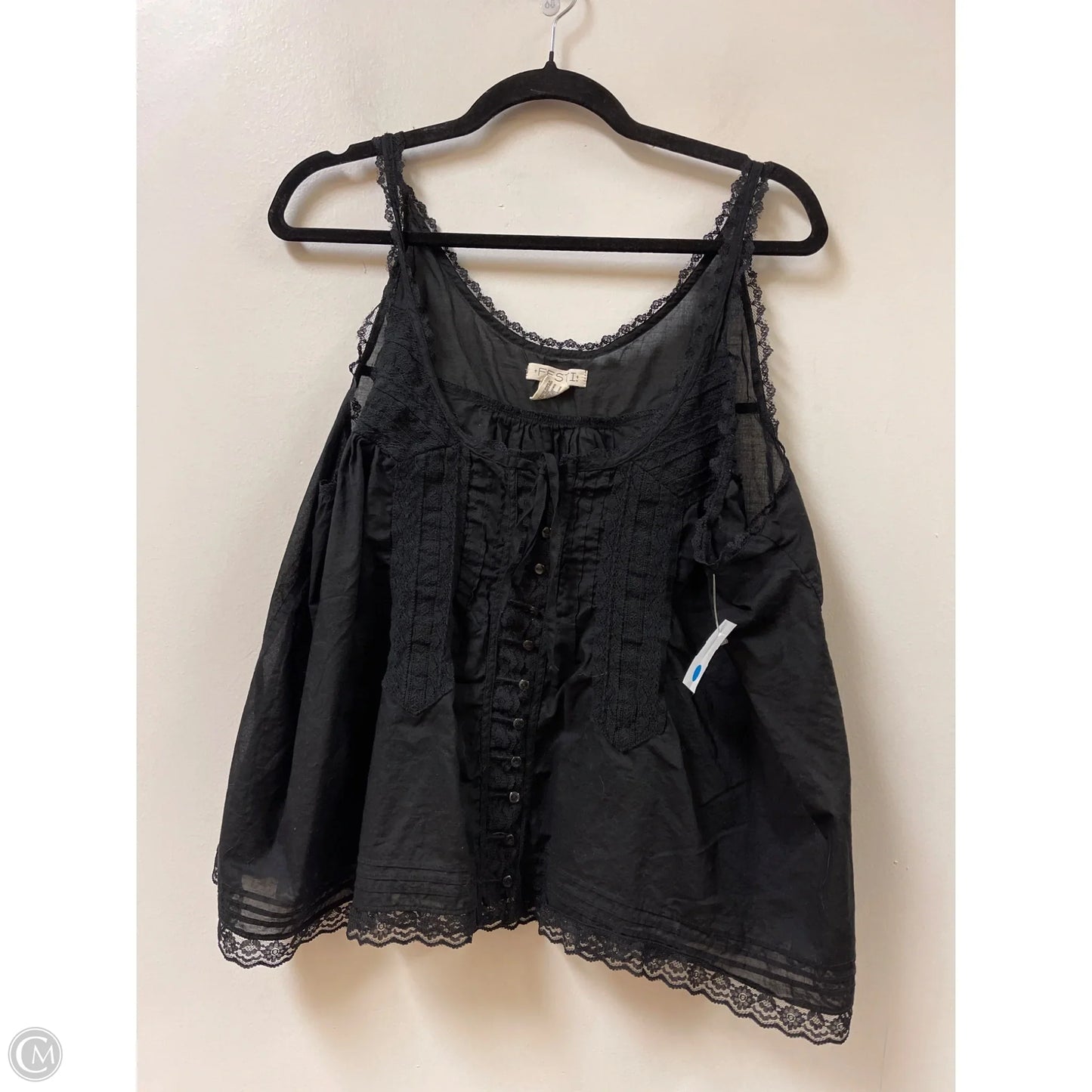 Top Sleeveless By Clothes Mentor In Black, Size: 1x