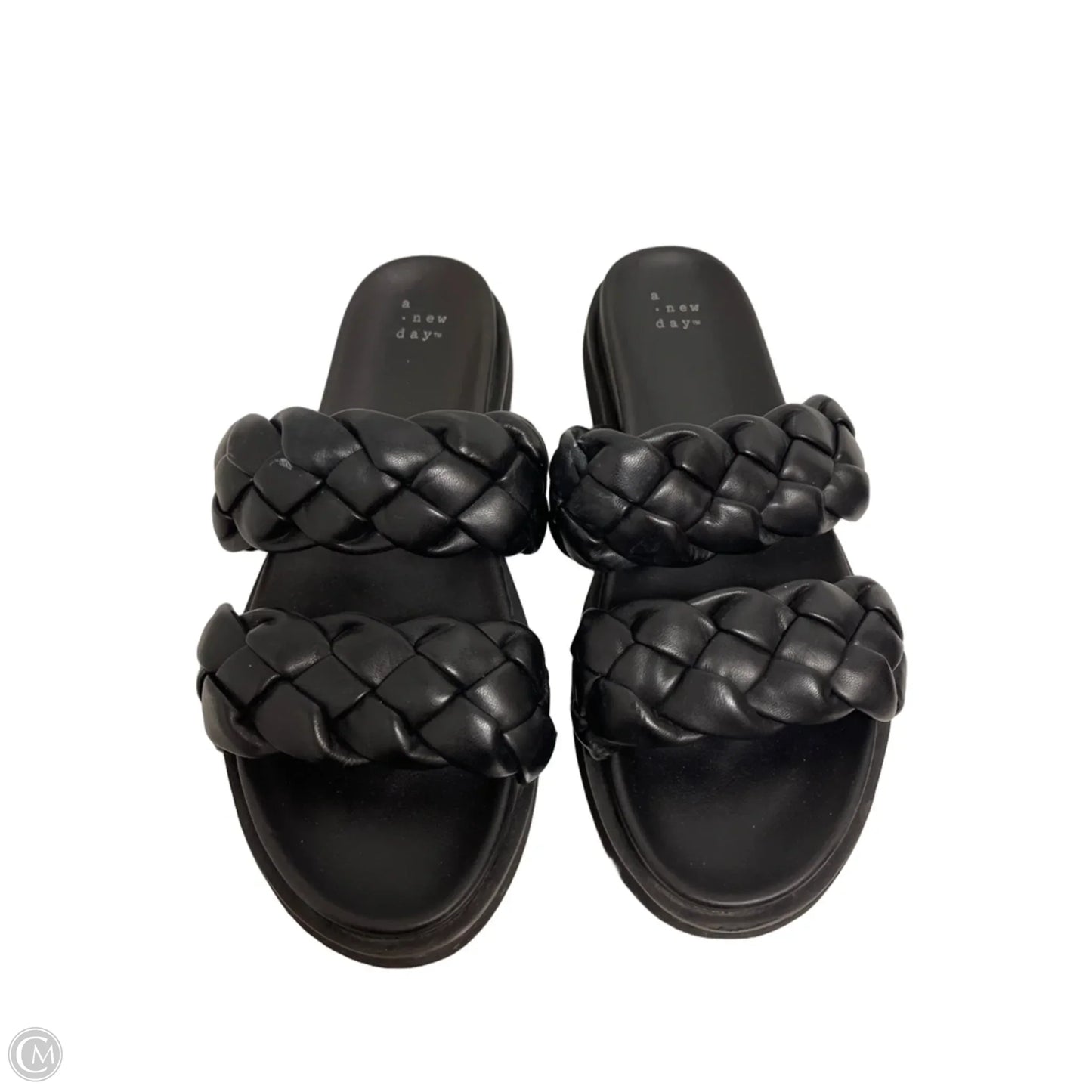 Sandals Flats By A New Day In Black, Size: 9.5