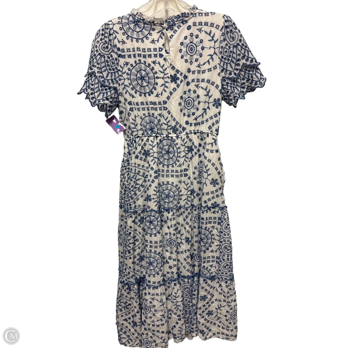Dress Casual Midi By Hayden La In Blue & White, Size: S