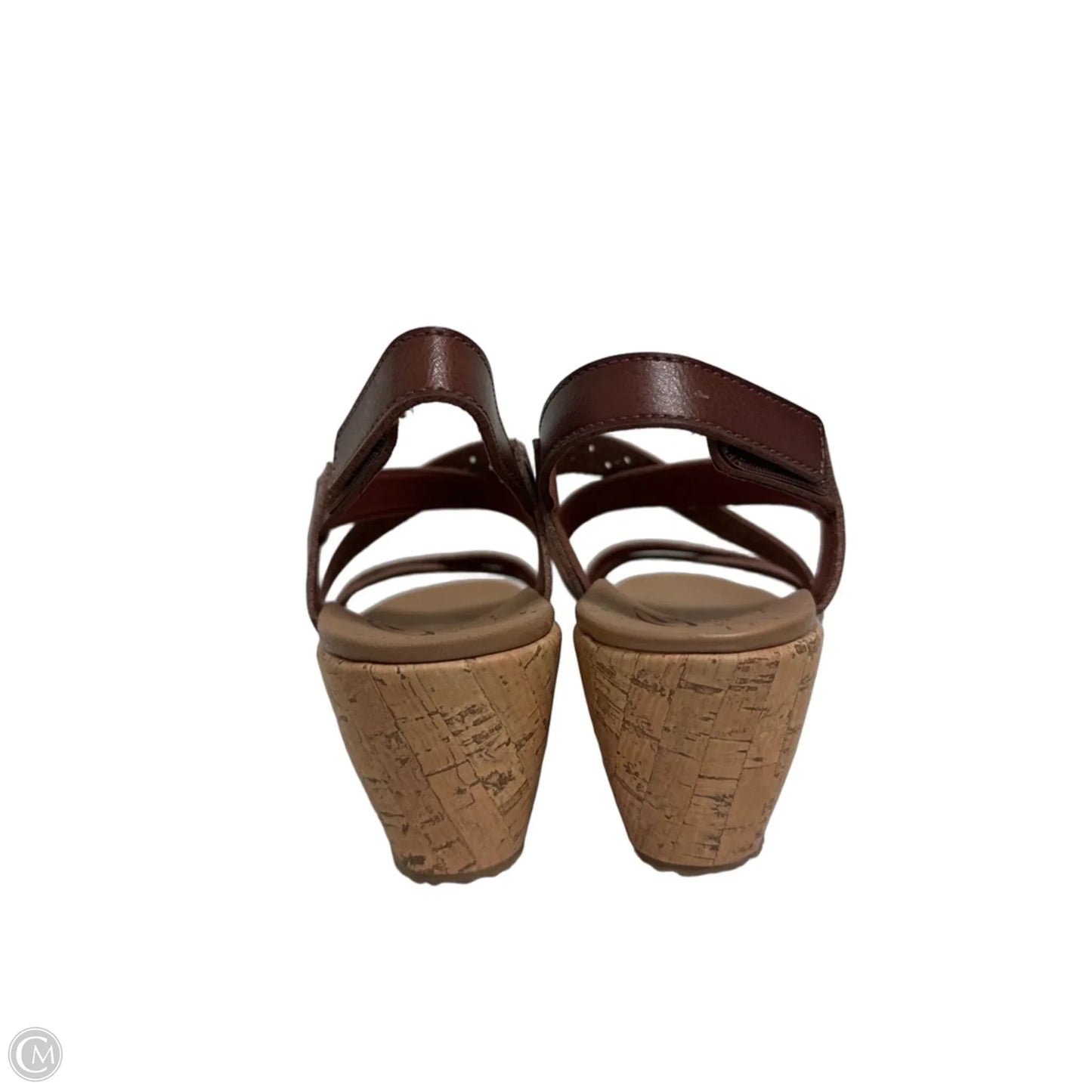 Sandals Heels Wedge By Skechers In Brown, Size: 8