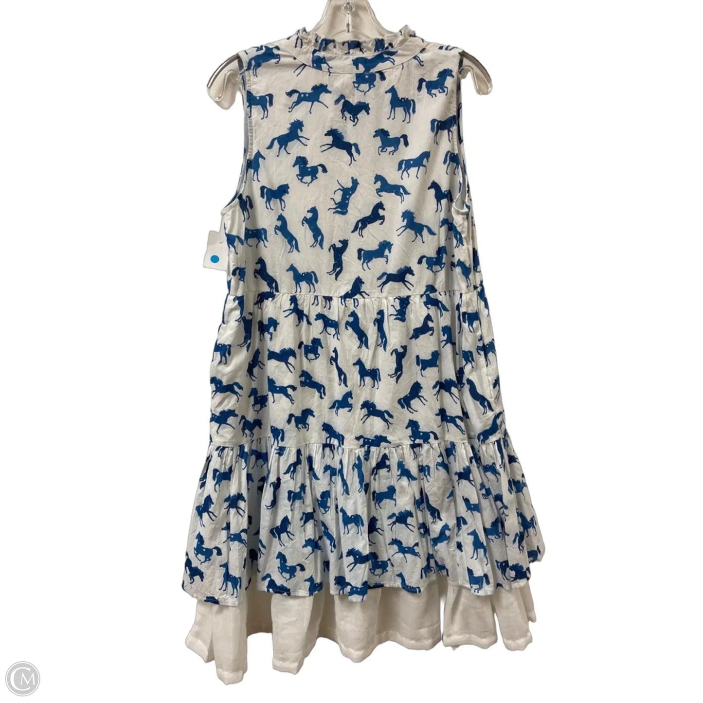 Dress Casual Midi By Thml In Blue & White, Size: M