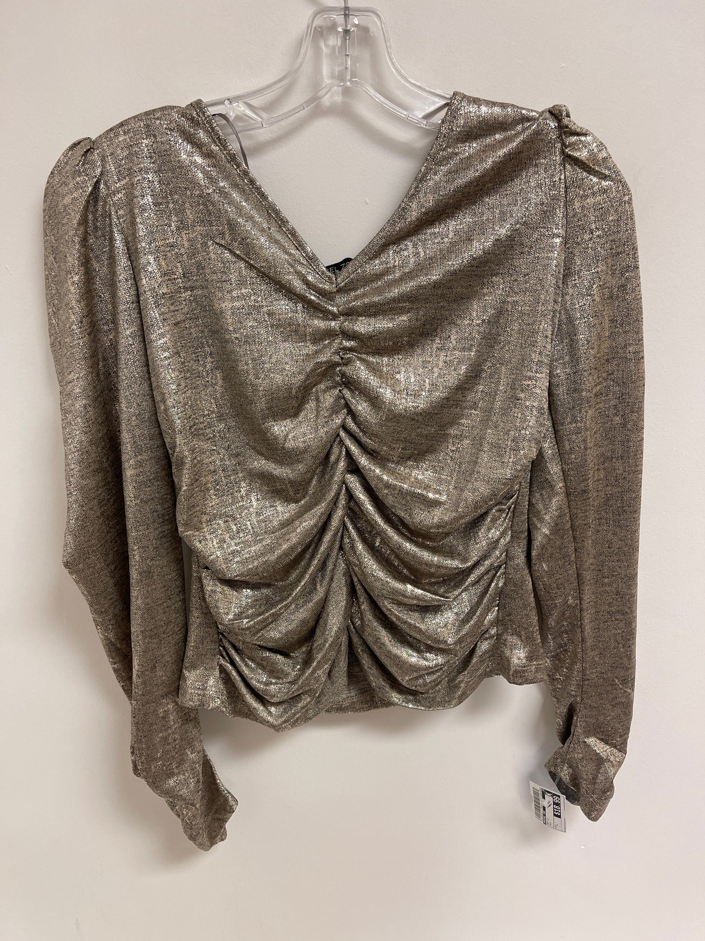 Top Long Sleeve By Rachel Zoe In Gold, Size: L