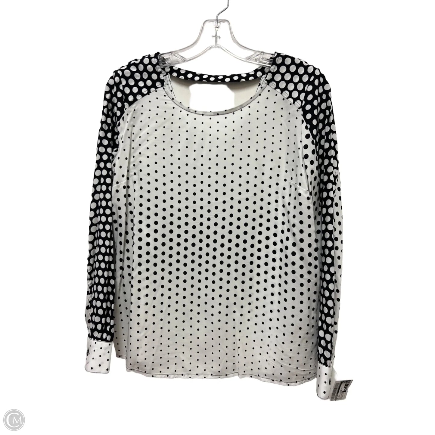 Top Long Sleeve By Liverpool In Polkadot Pattern, Size: Xs