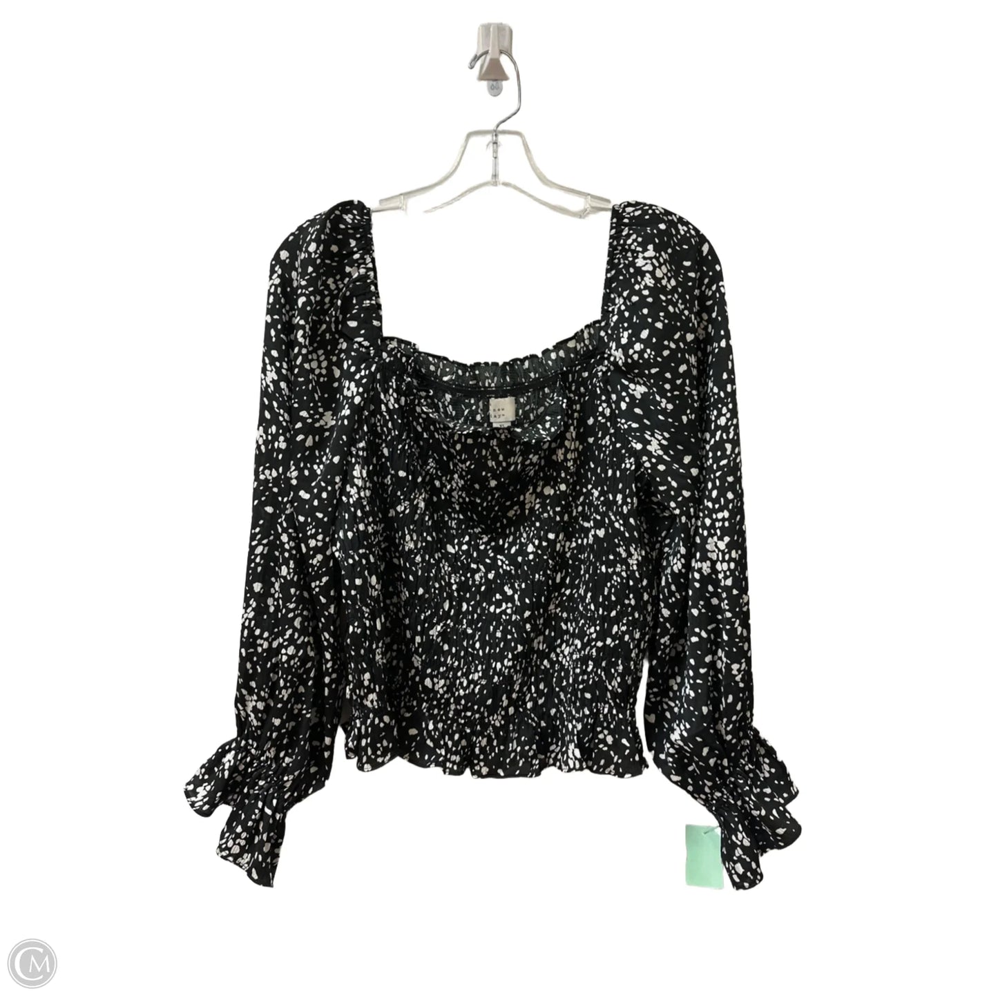 Top Long Sleeve By A New Day In Black, Size: Xl