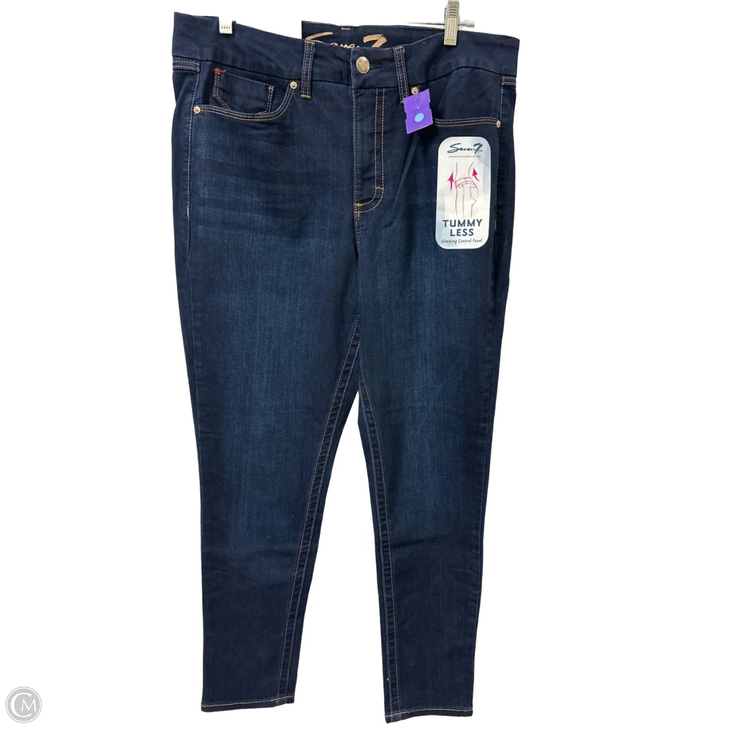 Jeans Skinny By Seven 7 In Blue Denim, Size: 14