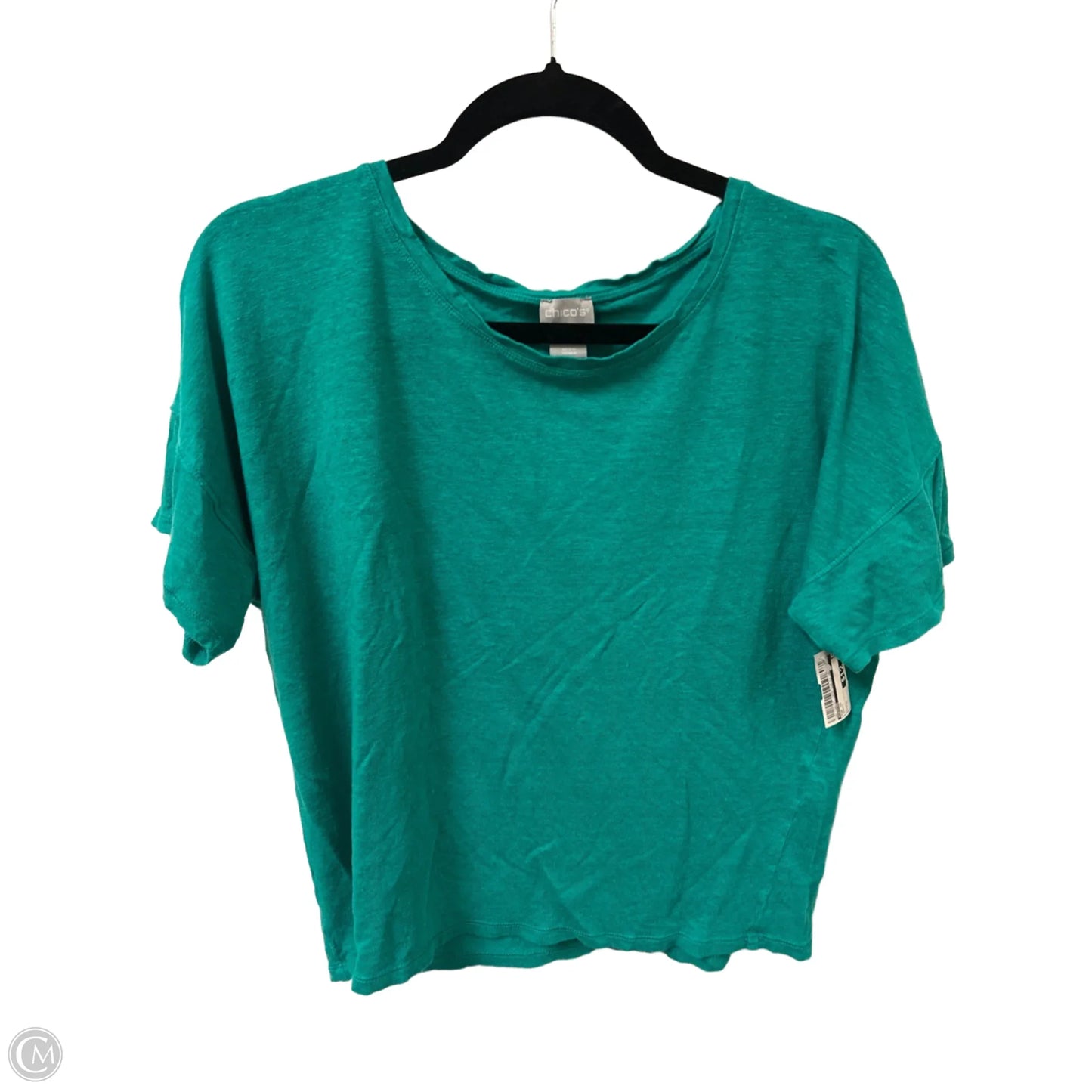 Top Short Sleeve By Chicos In Green, Size: L