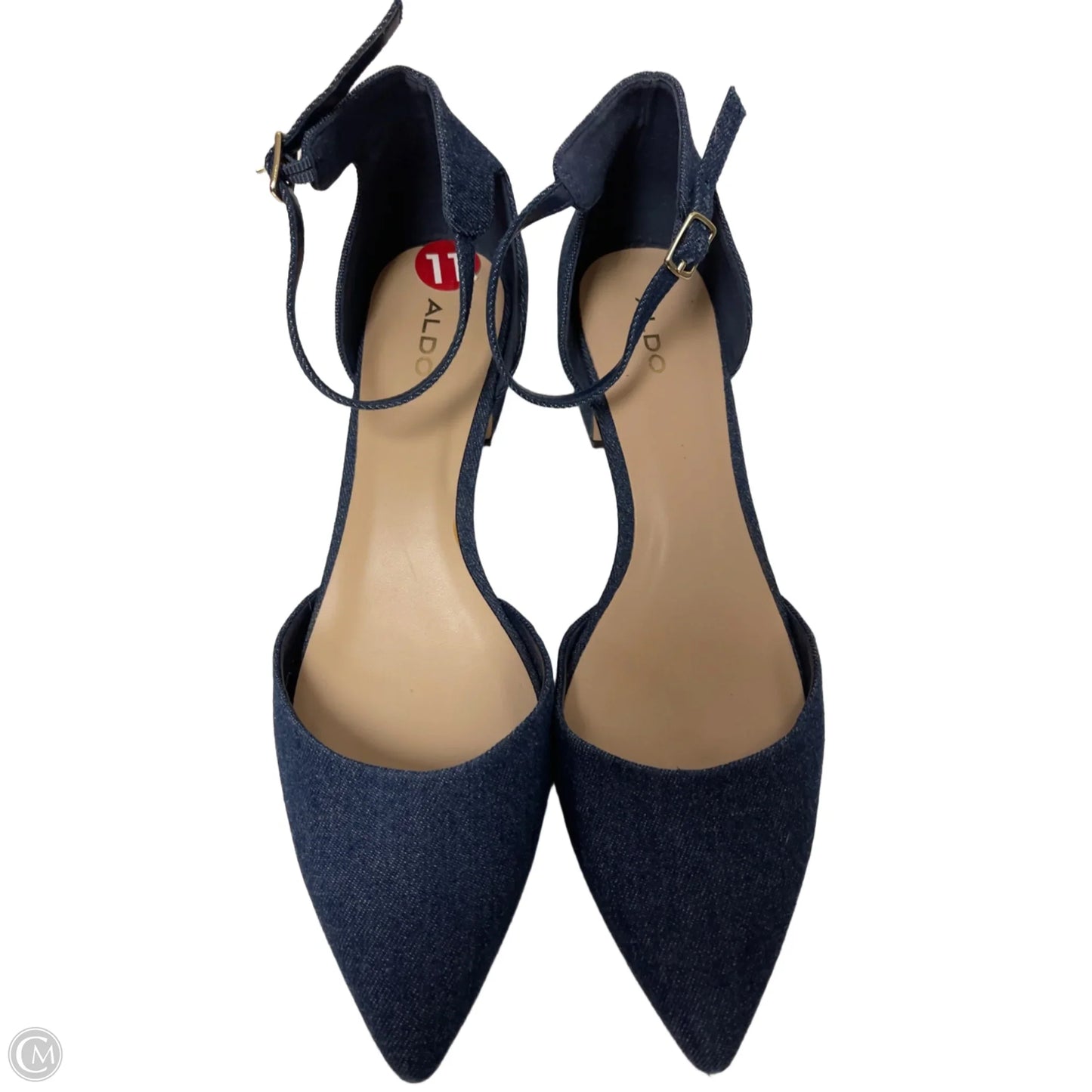 Sandals Heels Block By Aldo In Blue Denim, Size: 11