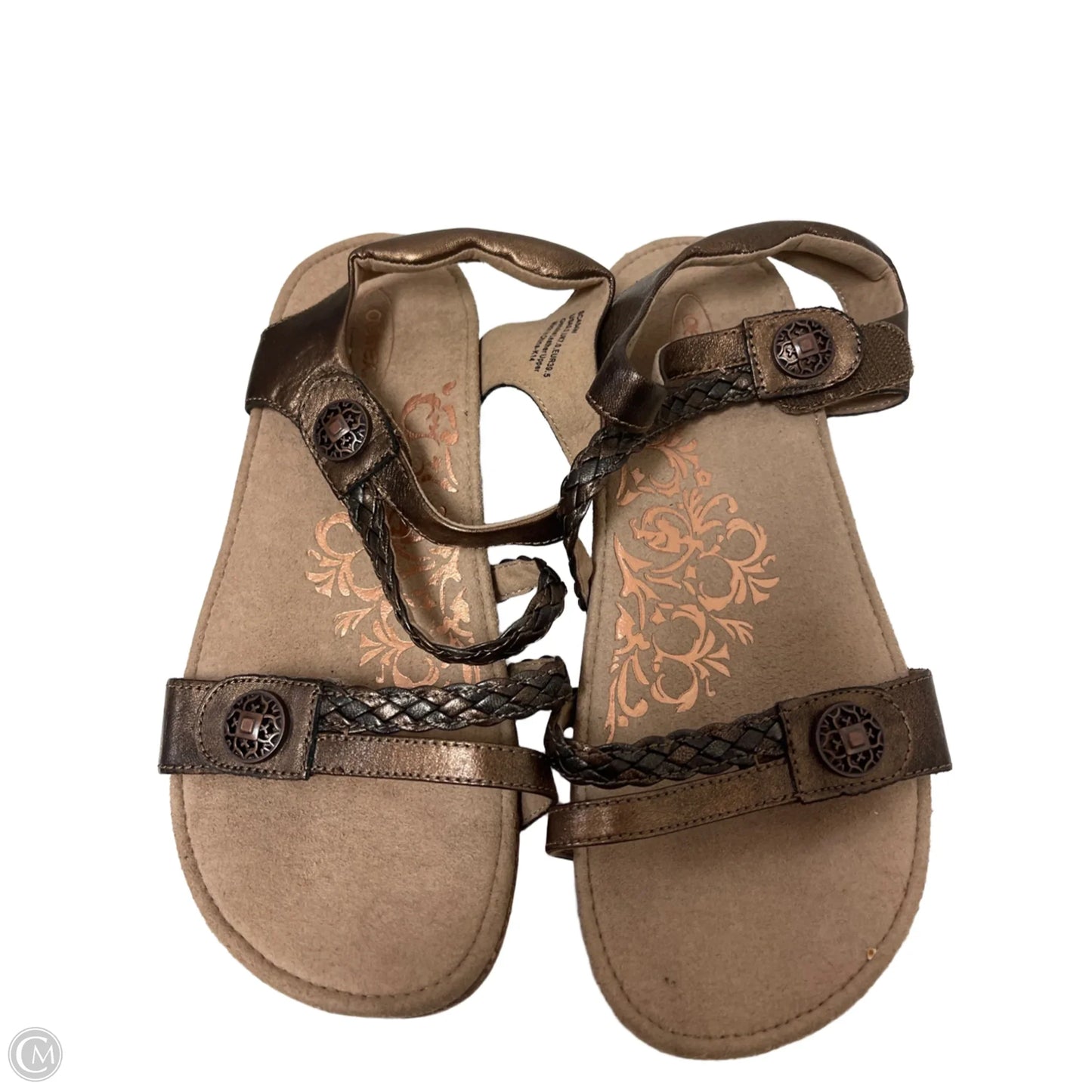 Sandals Flats By Aetrex In Brown, Size: 9