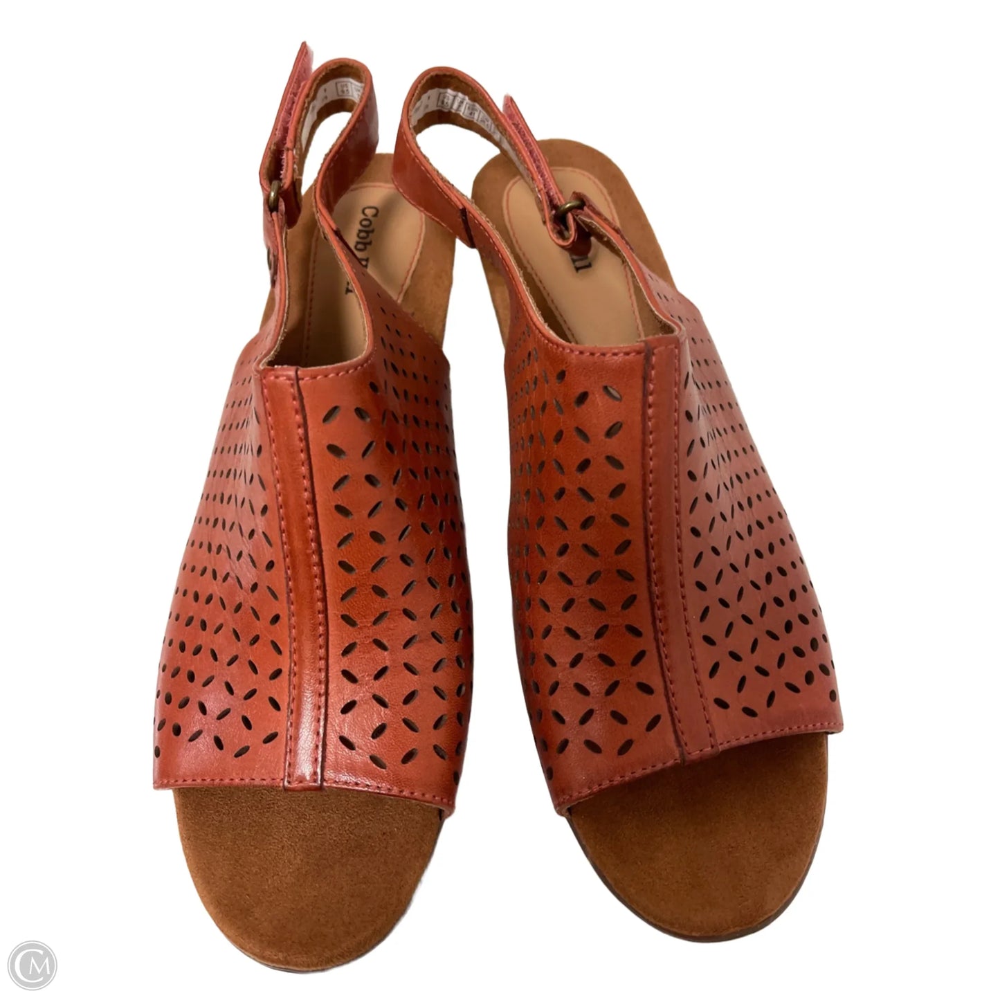 Sandals Heels Block By Cobb Hill In Red, Size: 9.5