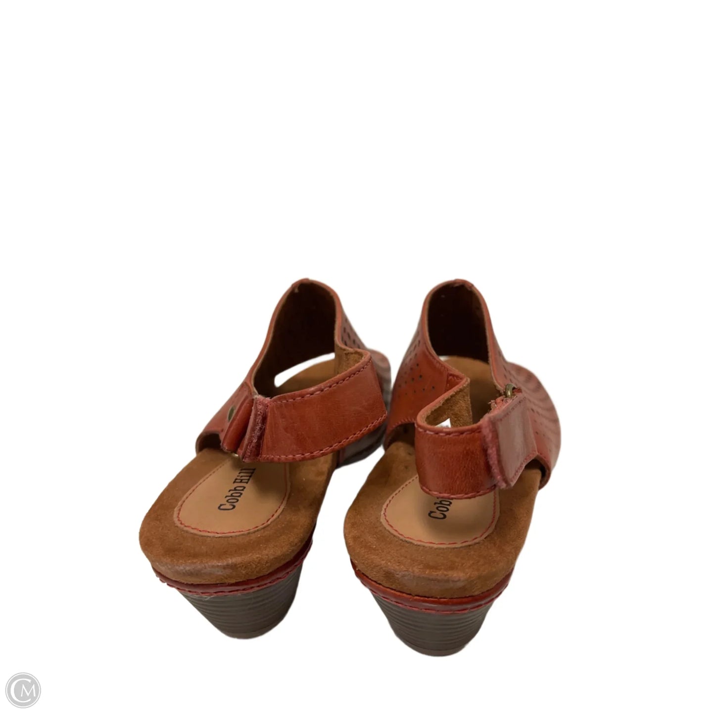 Sandals Heels Block By Cobb Hill In Red, Size: 9.5