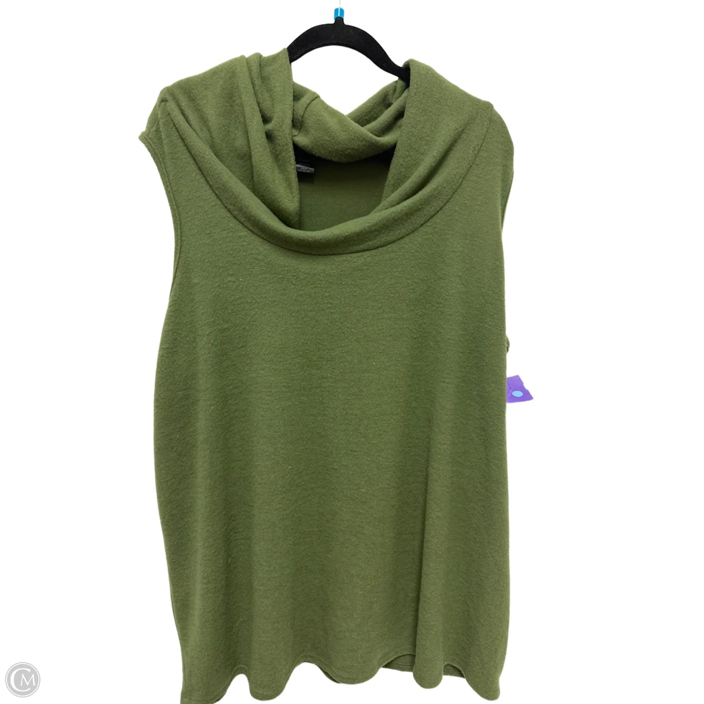 Sweater Short Sleeve By Ashley Stewart In Green, Size: 3x