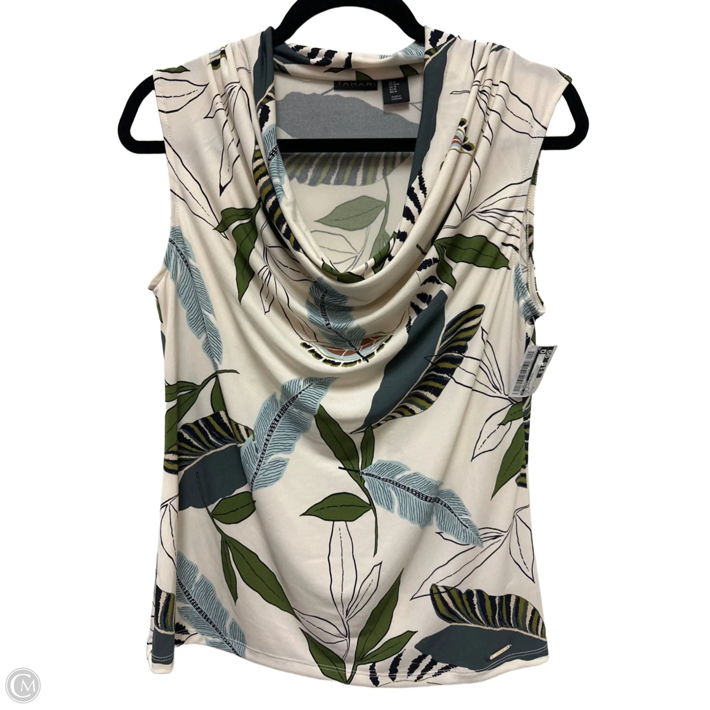 Top Sleeveless By T Tahari In Cream, Size: M