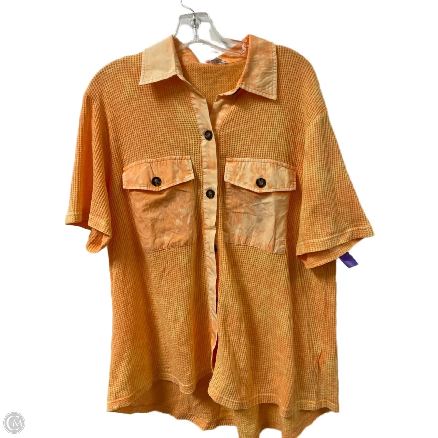 Tunic Short Sleeve By Bibi In Orange, Size: M