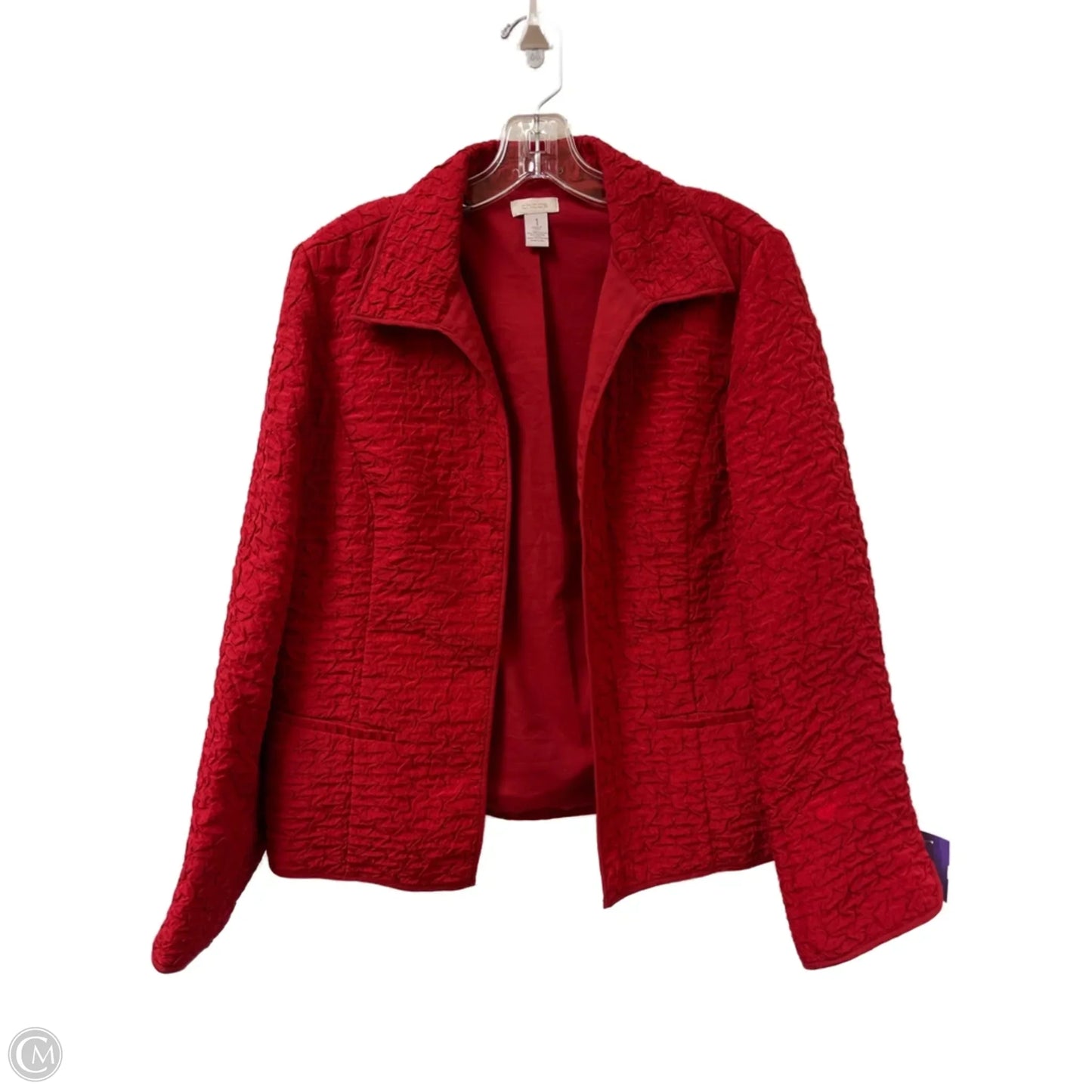 Blazer By Chicos In Red, Size: M