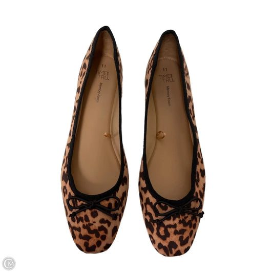 Shoes Flats By Time And Tru In Animal Print, Size: 11
