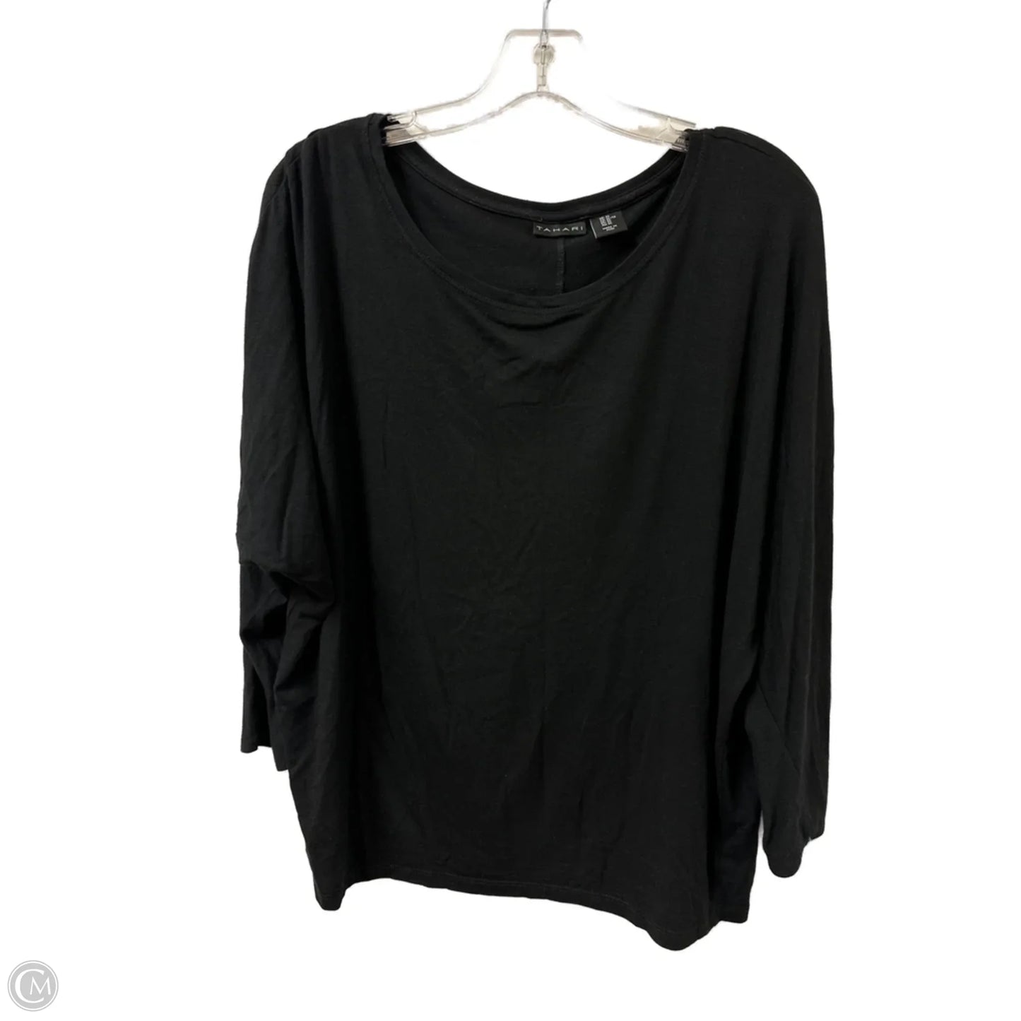 Top Long Sleeve By T Tahari In Black, Size: Xl