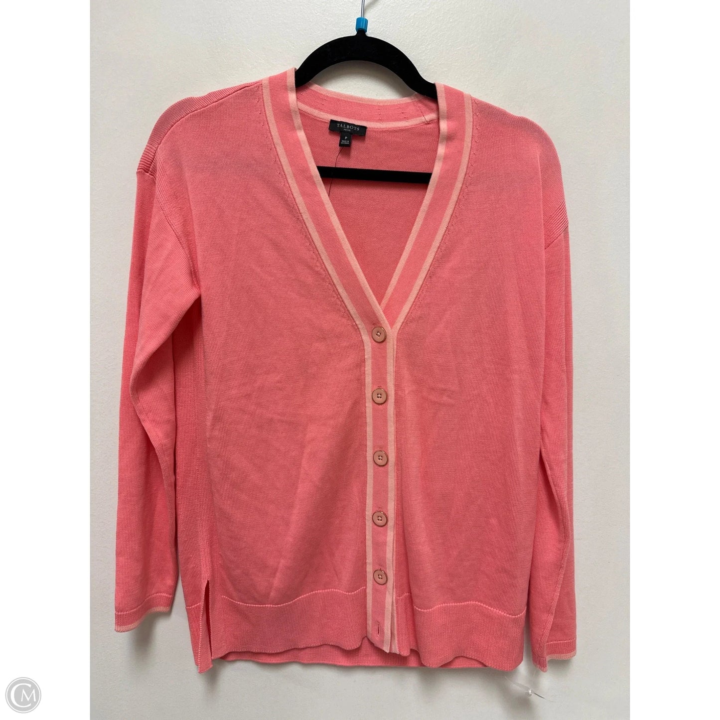 Sweater Cardigan By Talbots In Pink, Size: S