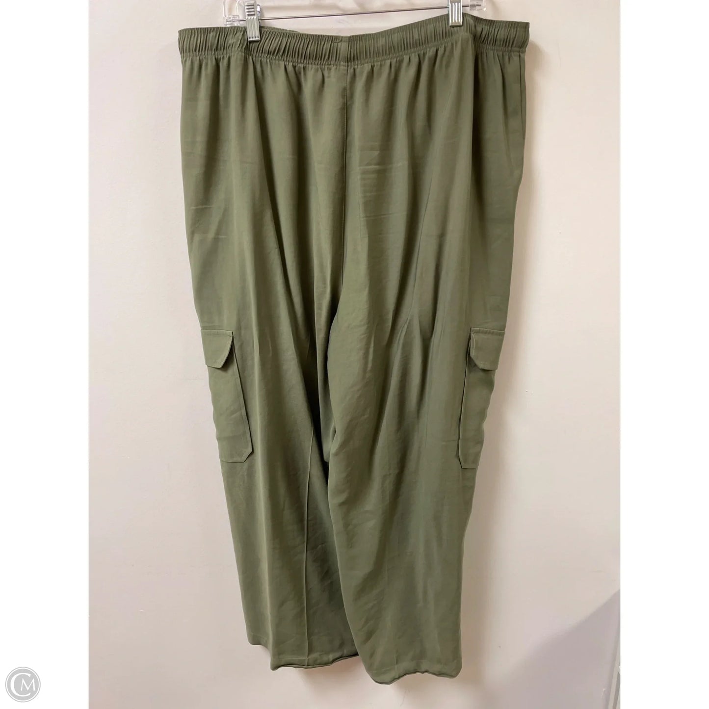 Pants Wide Leg By Clothes Mentor In Green, Size: 2x