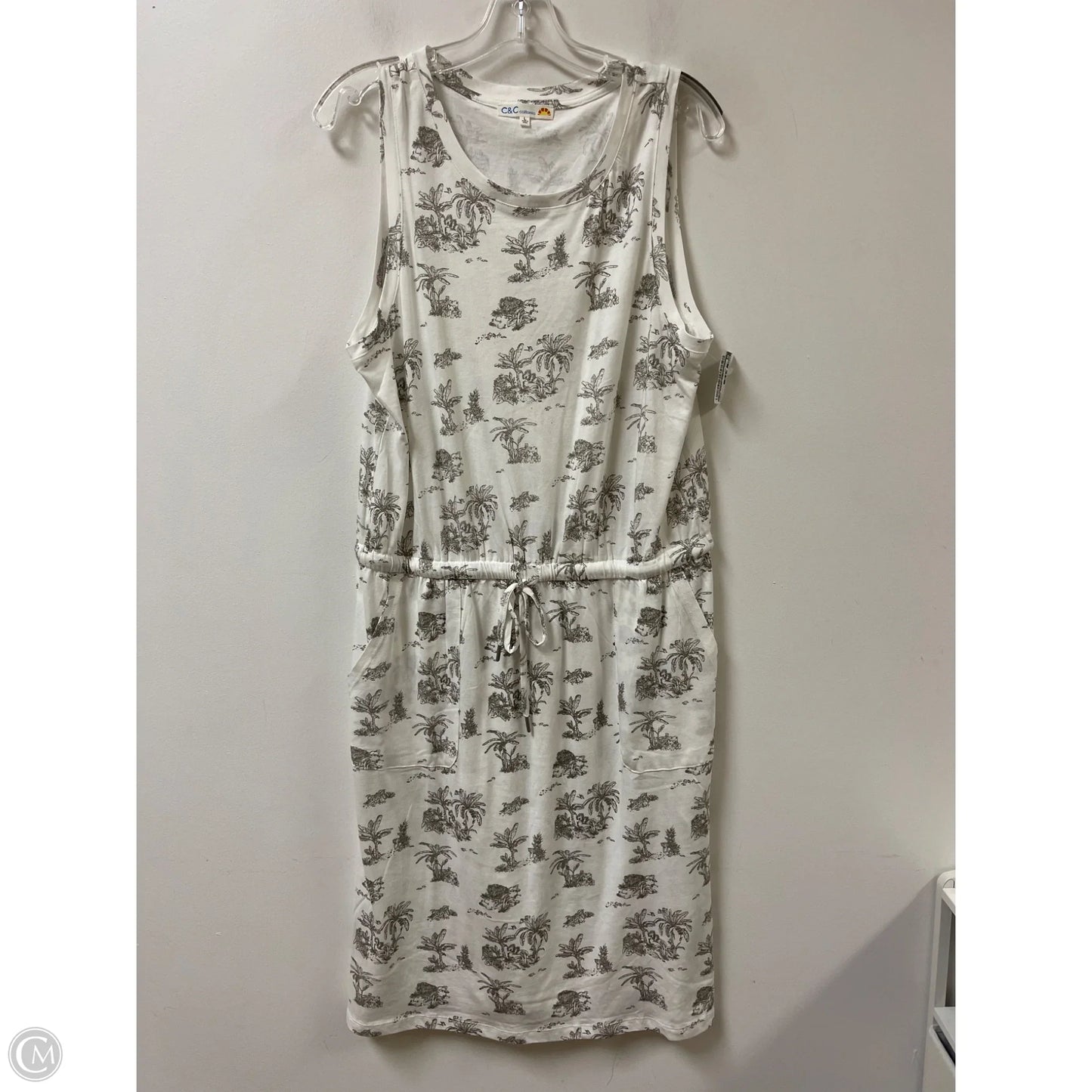 Dress Casual Midi By C And C In Green, Size: L