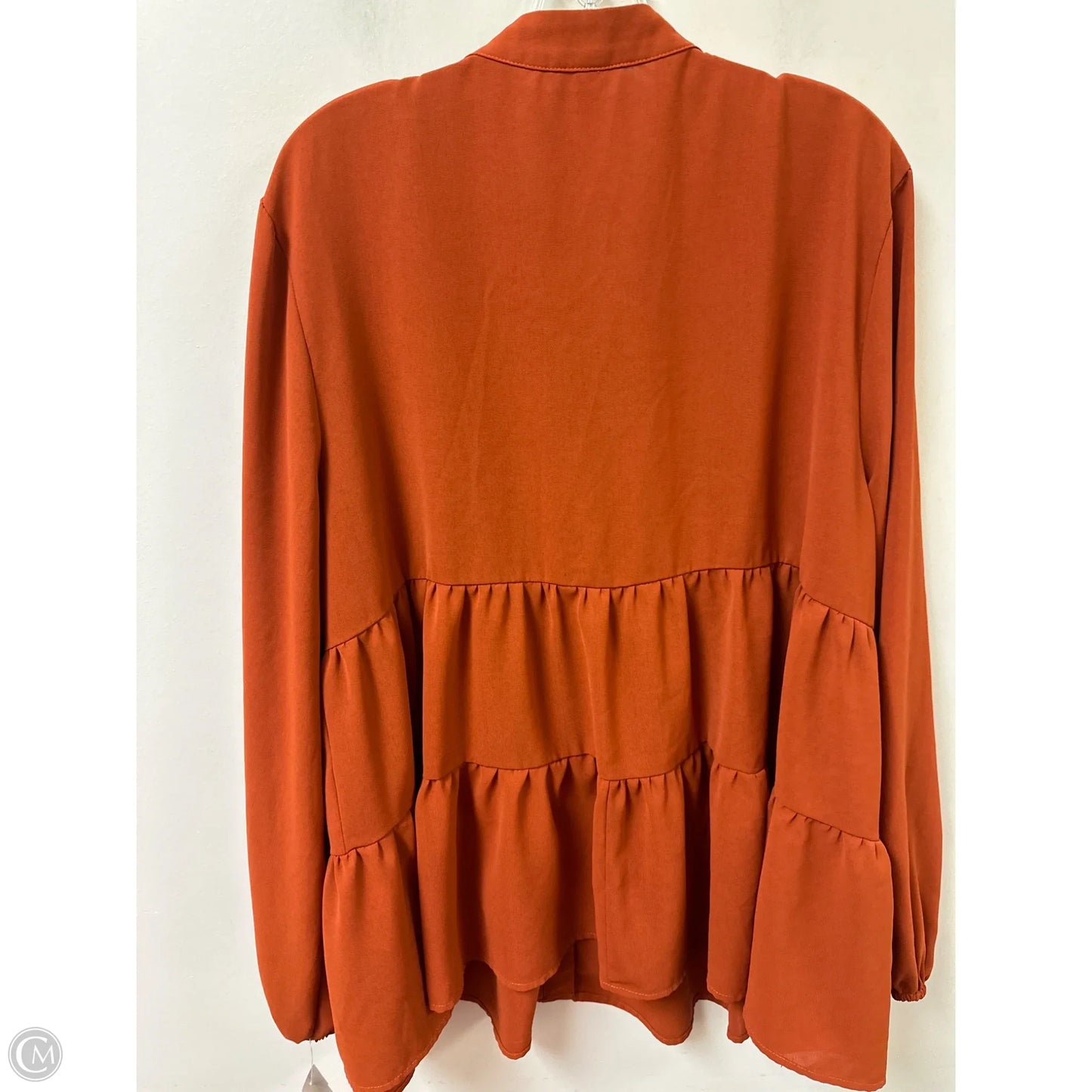 Top Long Sleeve By Shein In Orange, Size: 1x