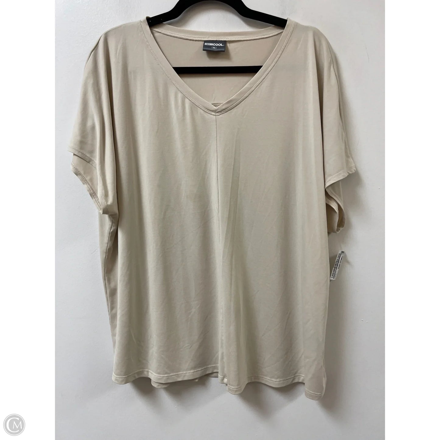 Athletic Top Short Sleeve By 32 Degrees In Cream, Size: 1x