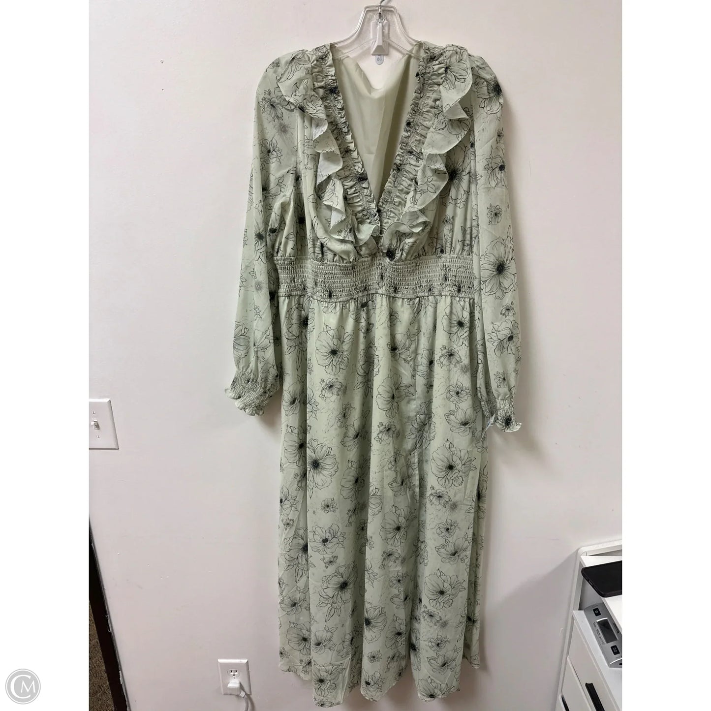 Dress Casual Maxi By Clothes Mentor In Green, Size: 3x