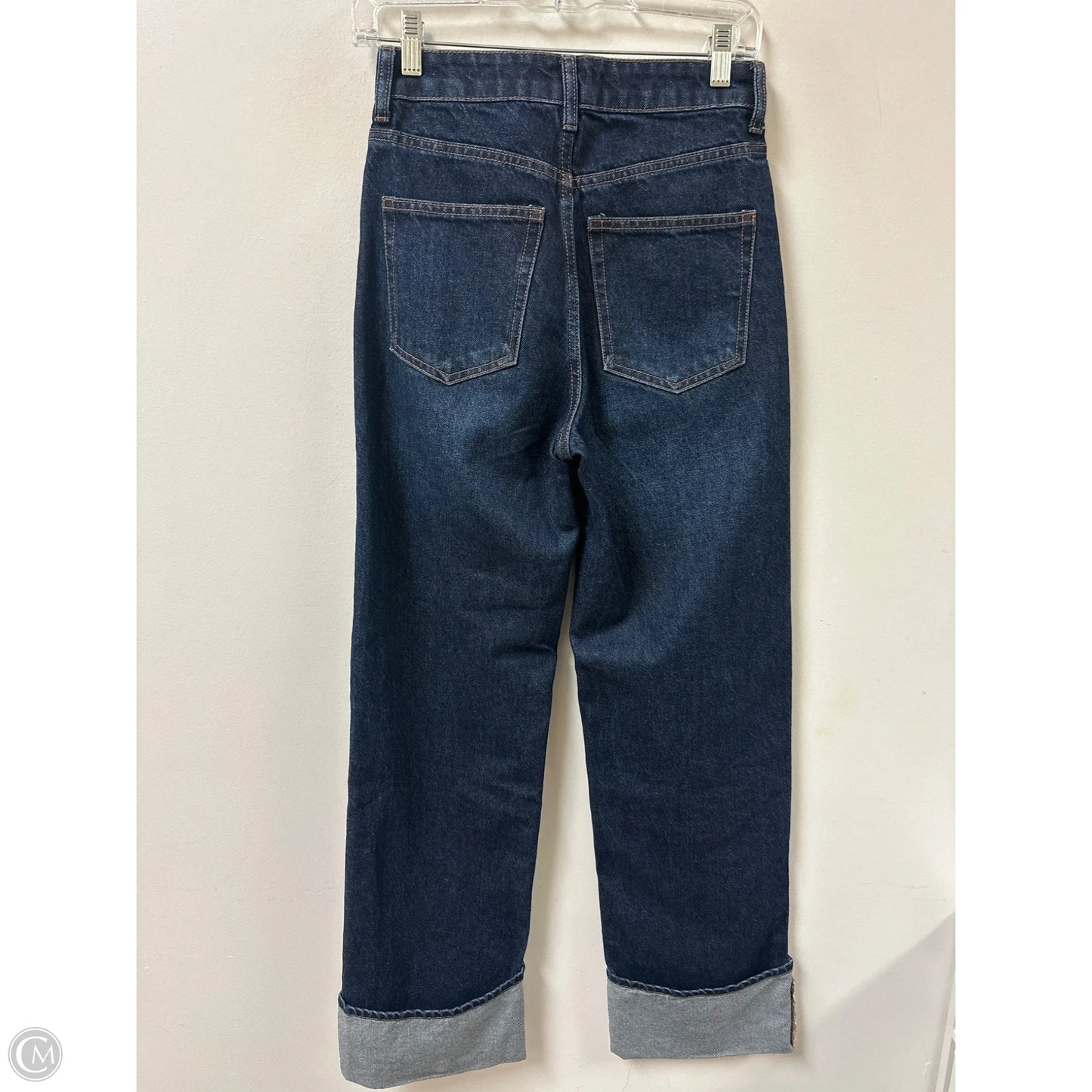 Jeans Wide Leg By H&m In Blue Denim, Size: 2