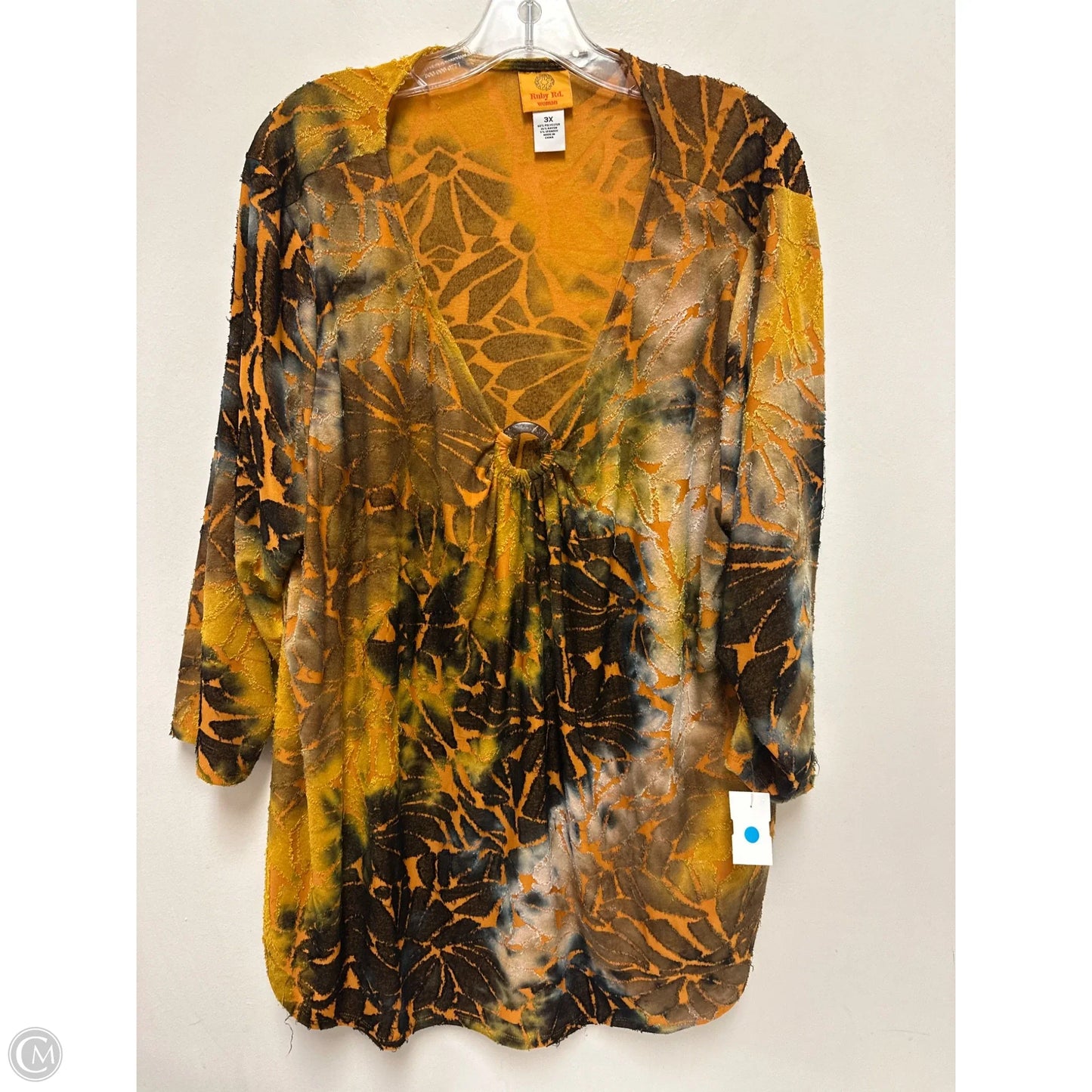 Top Long Sleeve By Ruby Rd In Yellow, Size: 3x