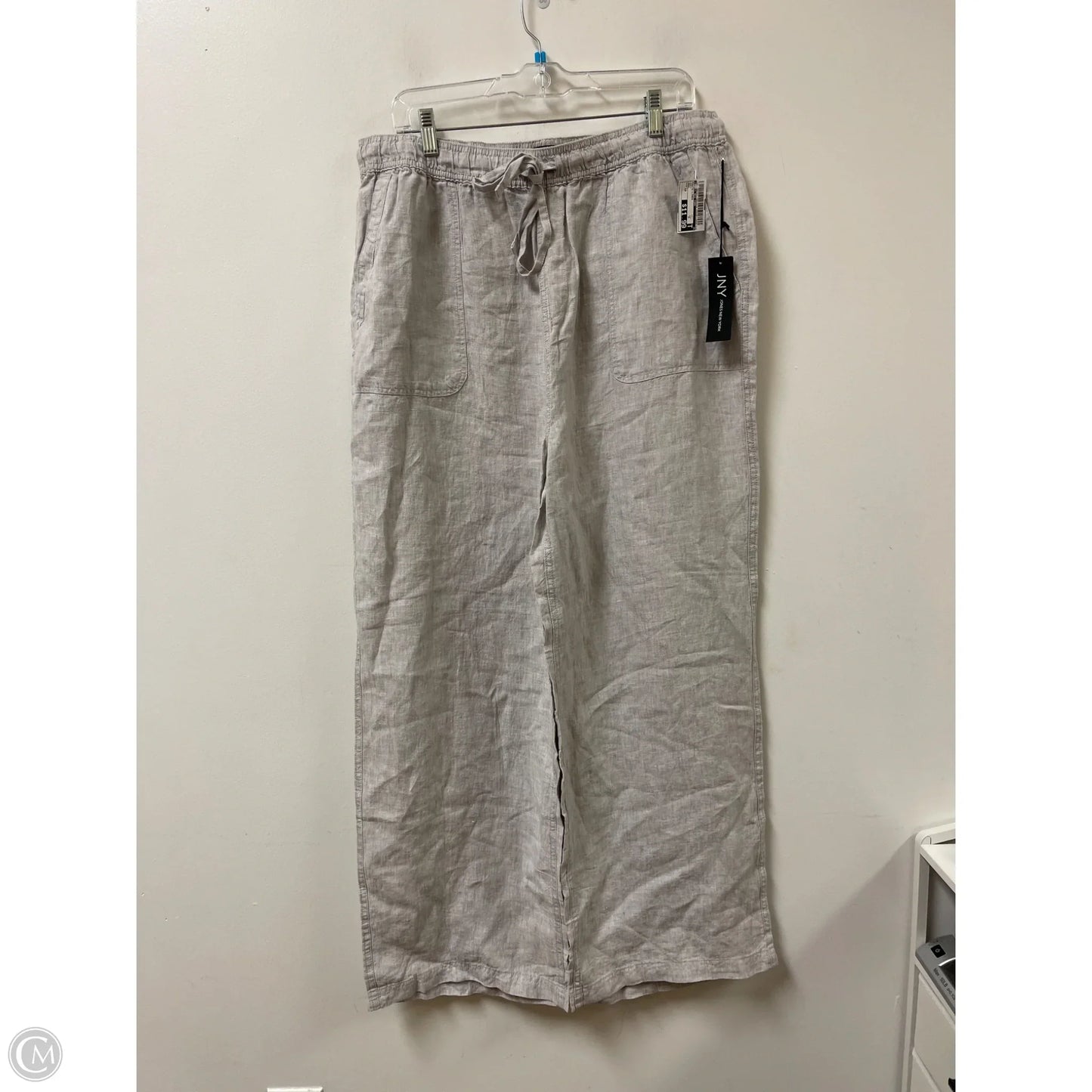 Pants Linen By Jones New York In Grey, Size: 1x